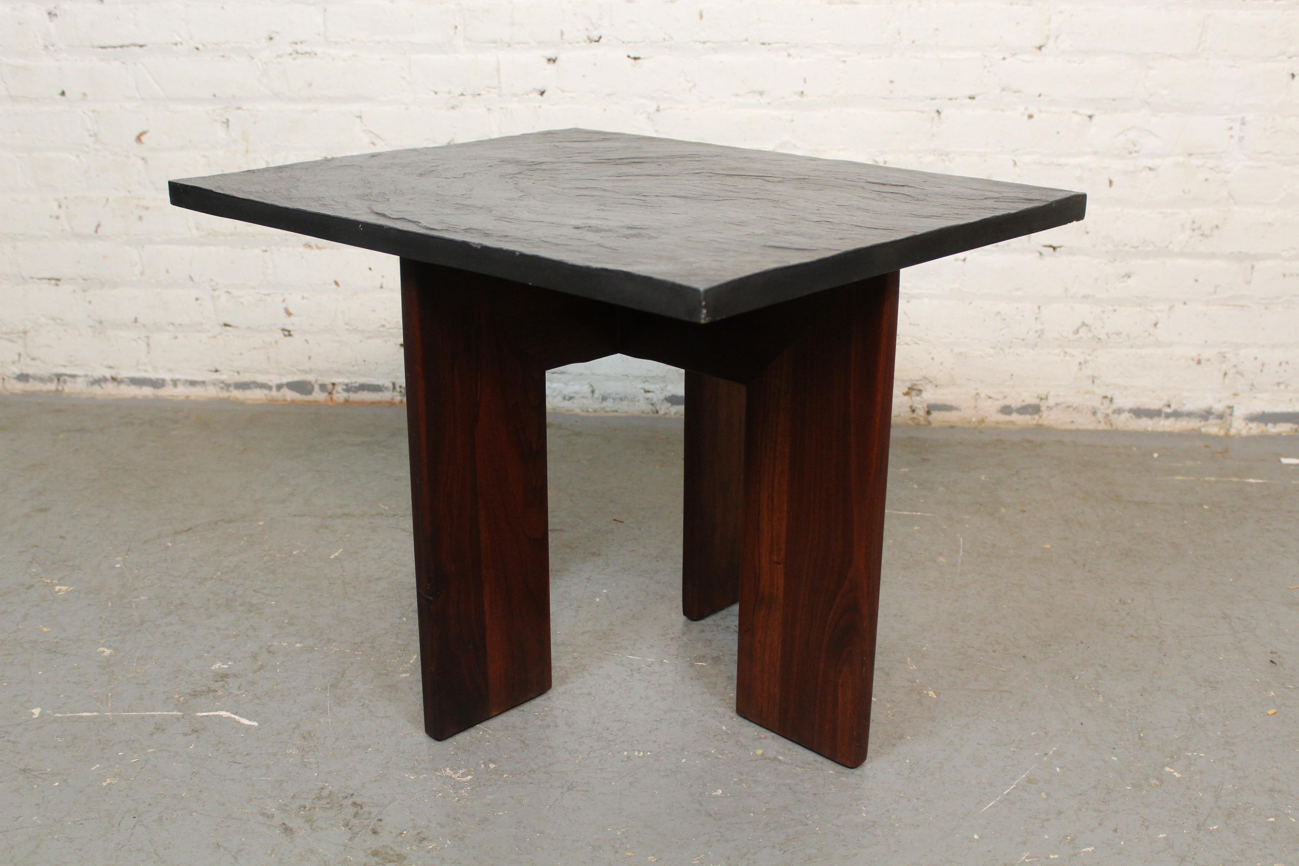 Joinery Brutalist Stone Top Table by Adrian Pearsall for Craft Associates For Sale