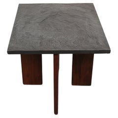 Vintage Brutalist Stone Top Table by Adrian Pearsall for Craft Associates