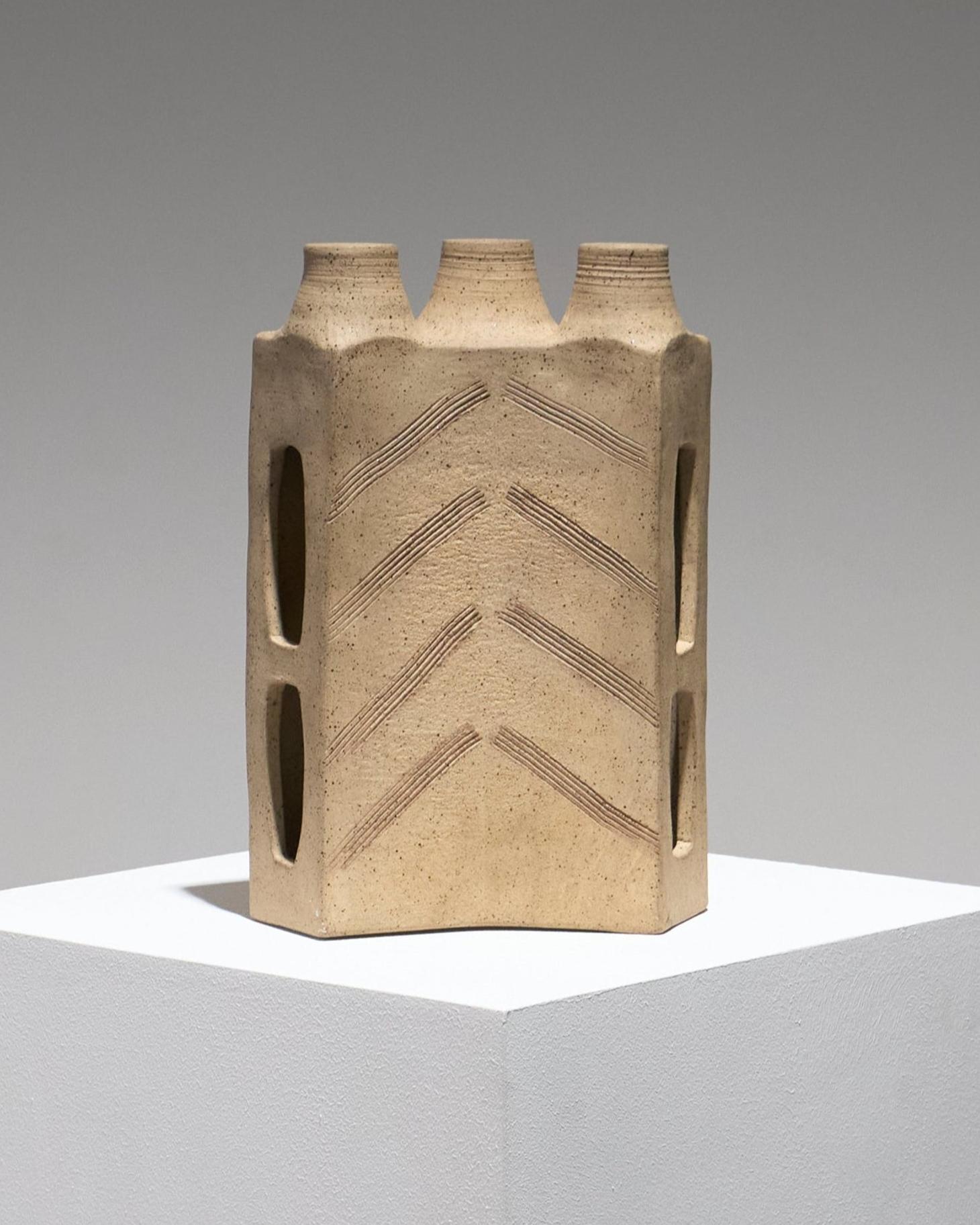 Unknown Brutalist Stoneware Soliflore, 1960s For Sale