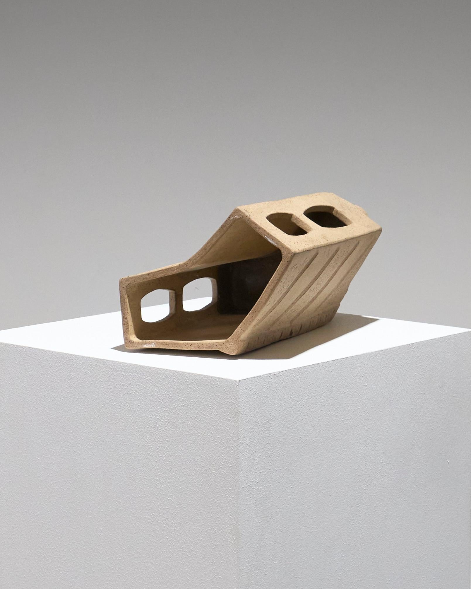 Brutalist Stoneware Soliflore, 1960s For Sale 1