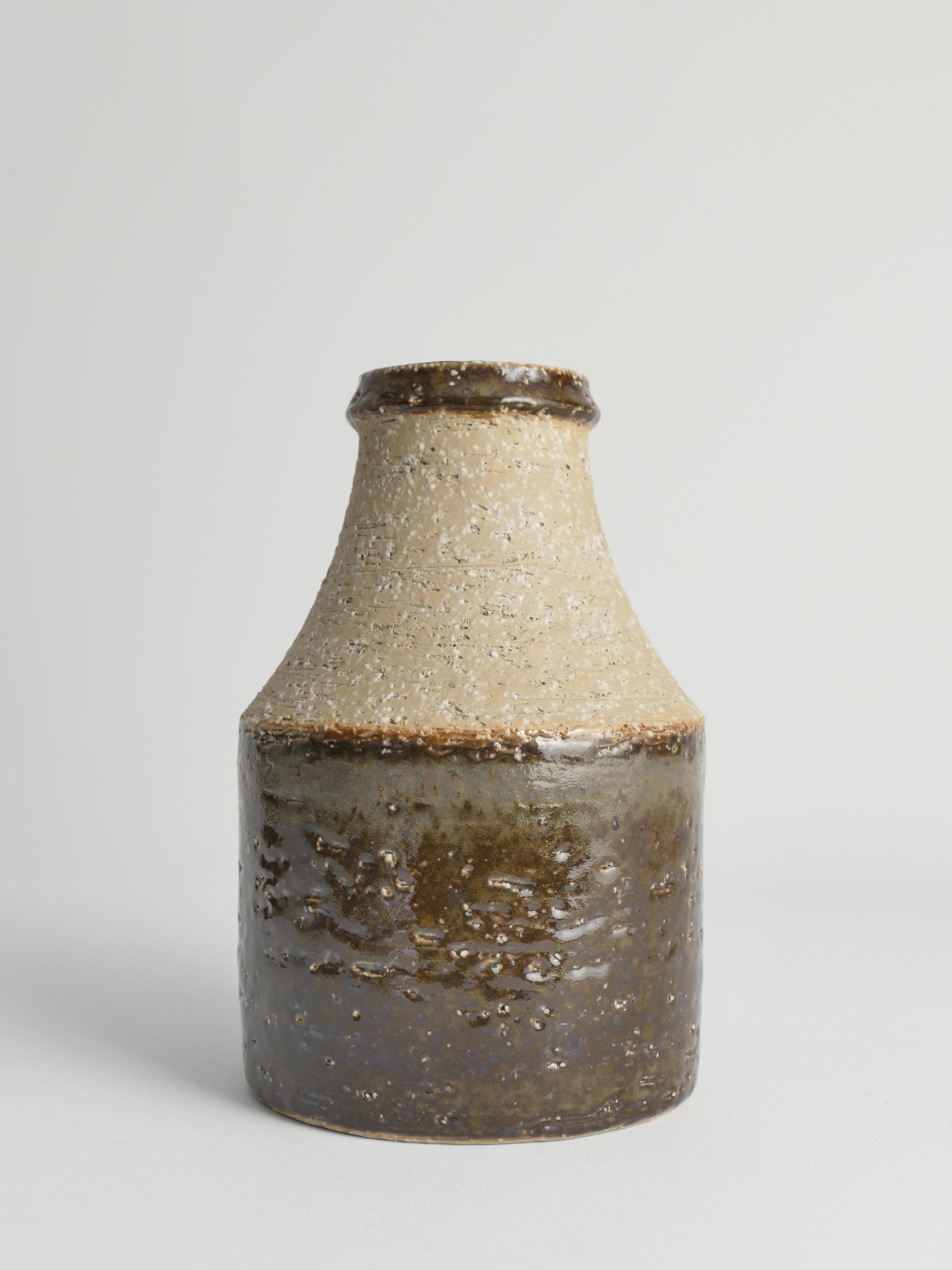 Brutalist Stoneware Vases by Hertha Bengtson for Rörstrand, 1960's, Set of 3 For Sale 10