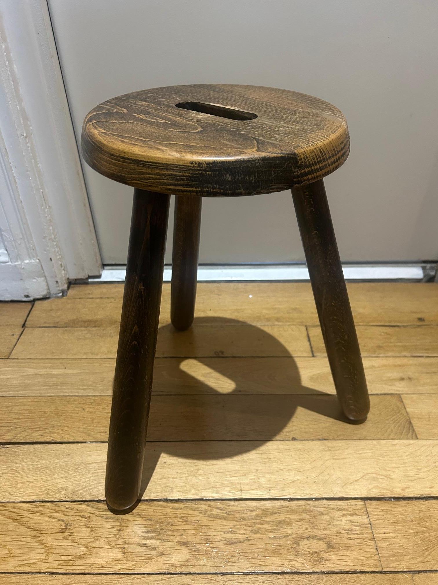 French brutalist stool For Sale