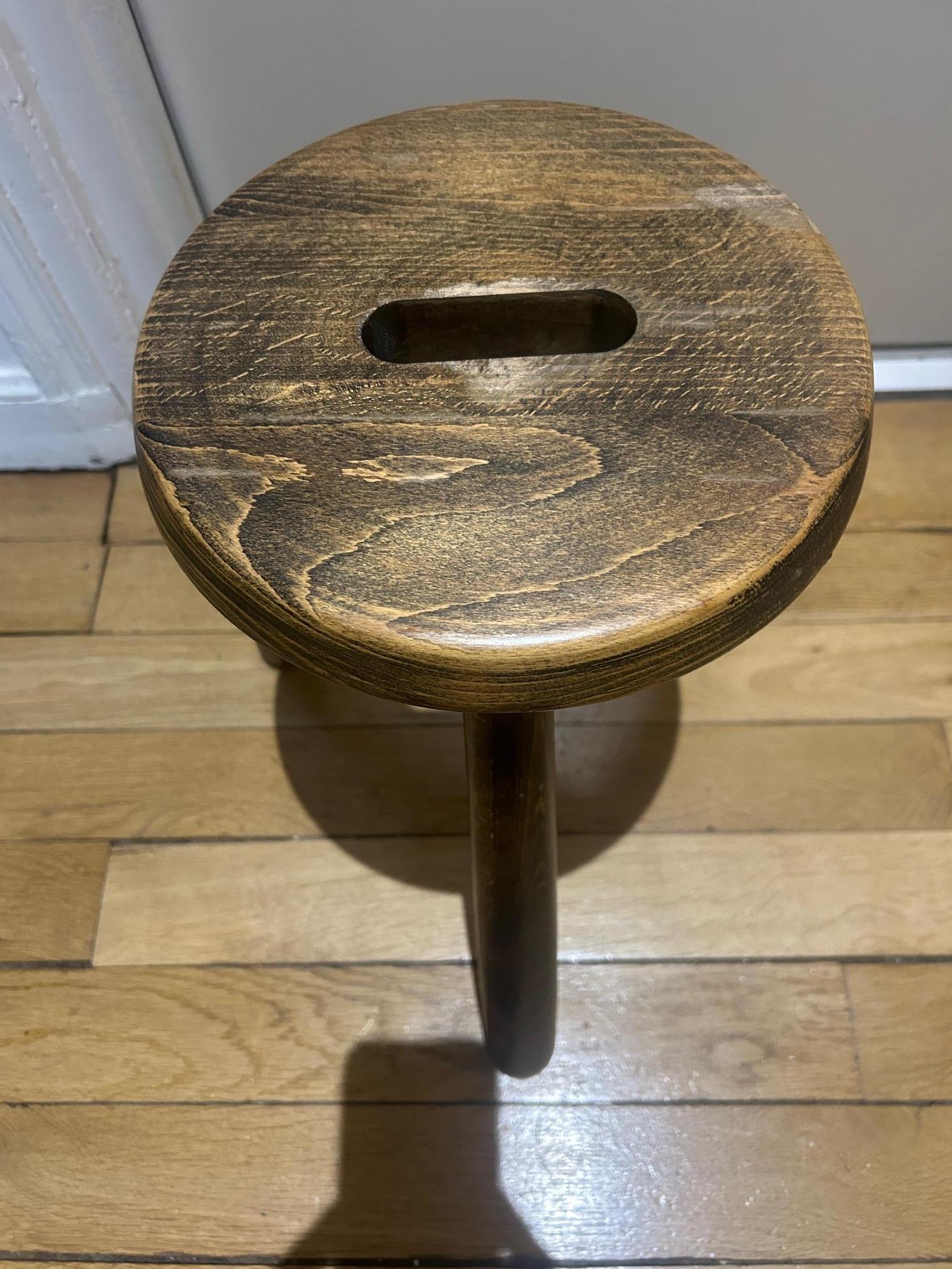 20th Century brutalist stool For Sale
