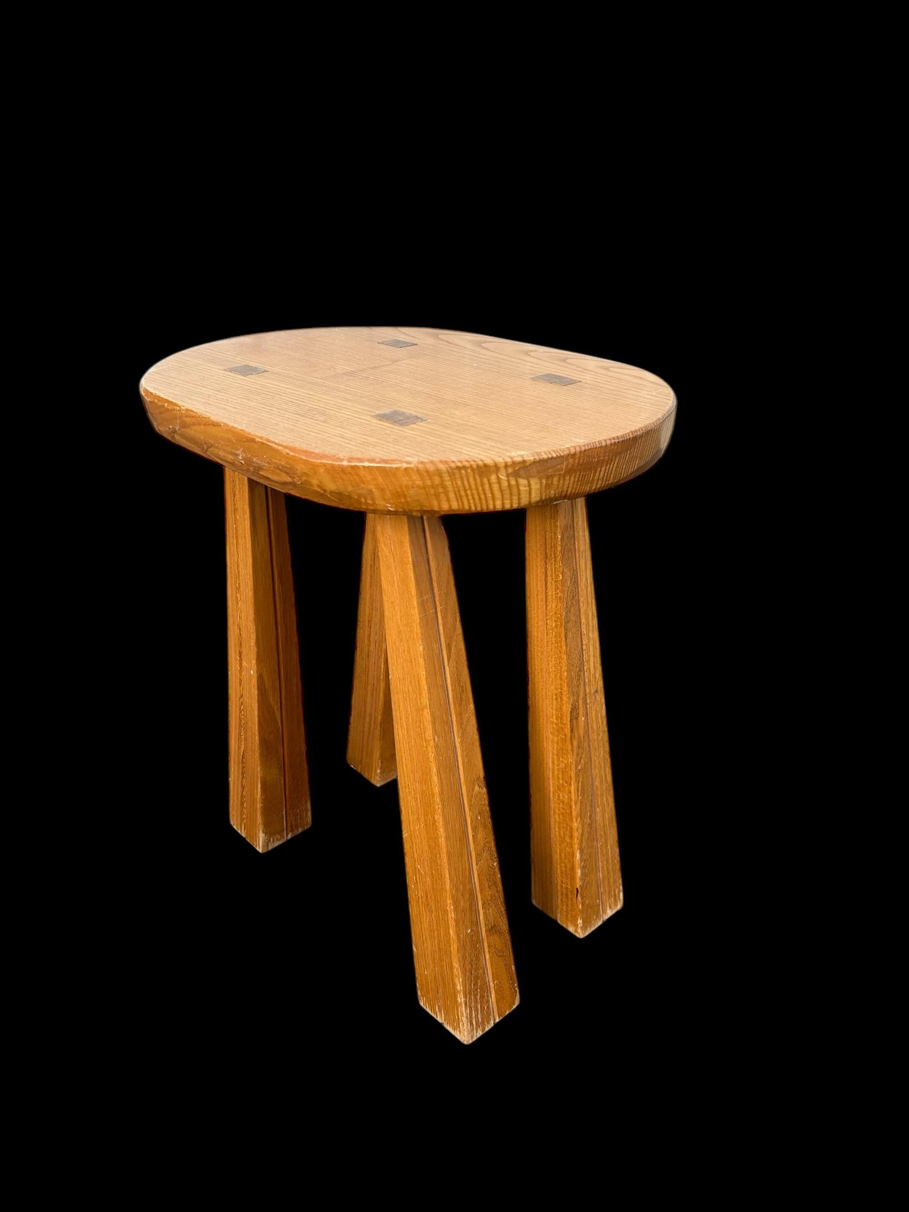 Brutalist brutalist stool from the 1970's For Sale