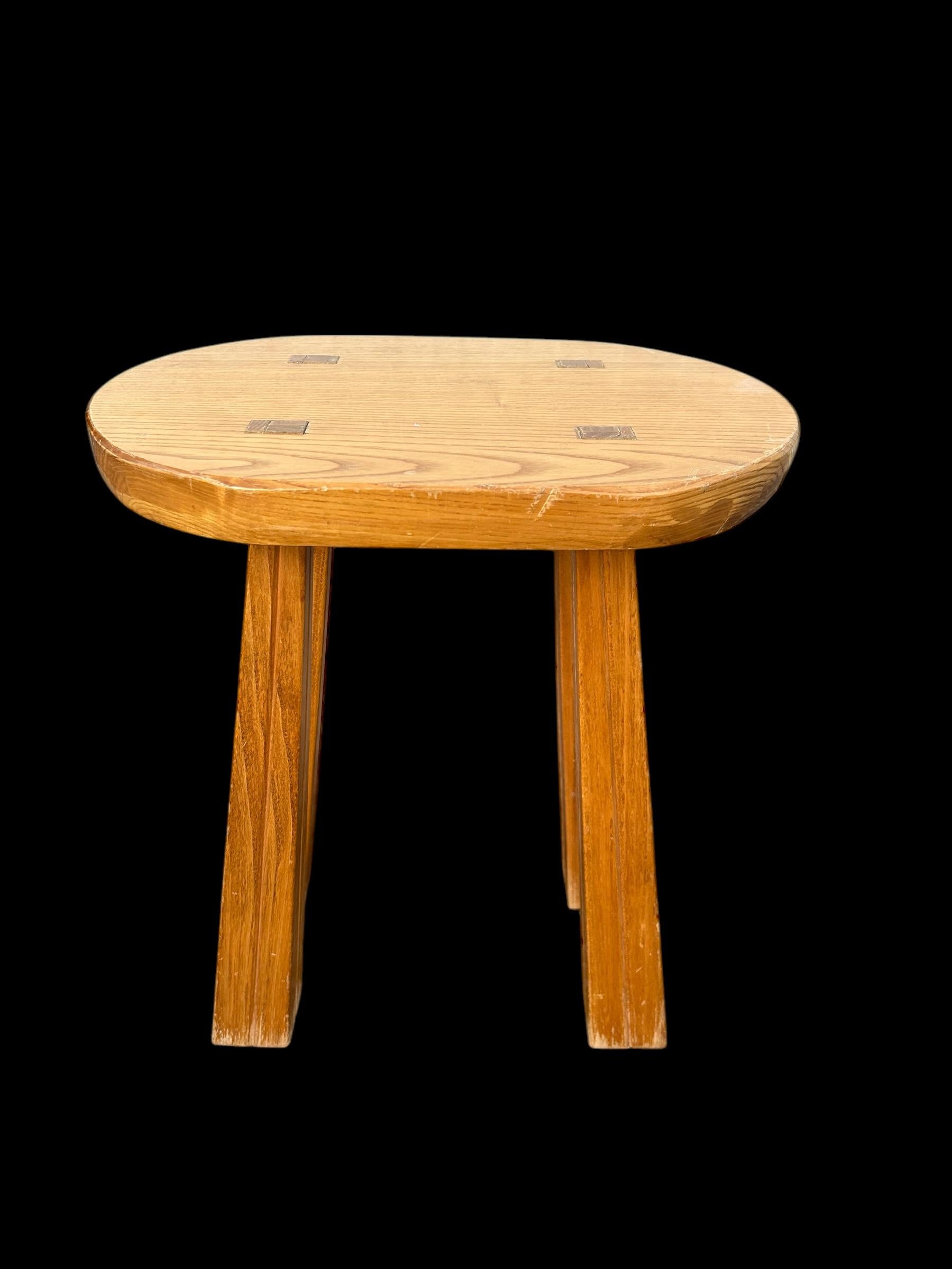 20th Century brutalist stool from the 1970's For Sale