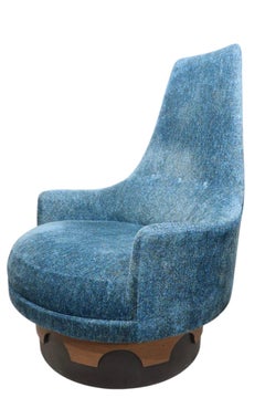 Silla giratoria Brutalista Strictly Spanish de Adrian Pearsall c. 1960's