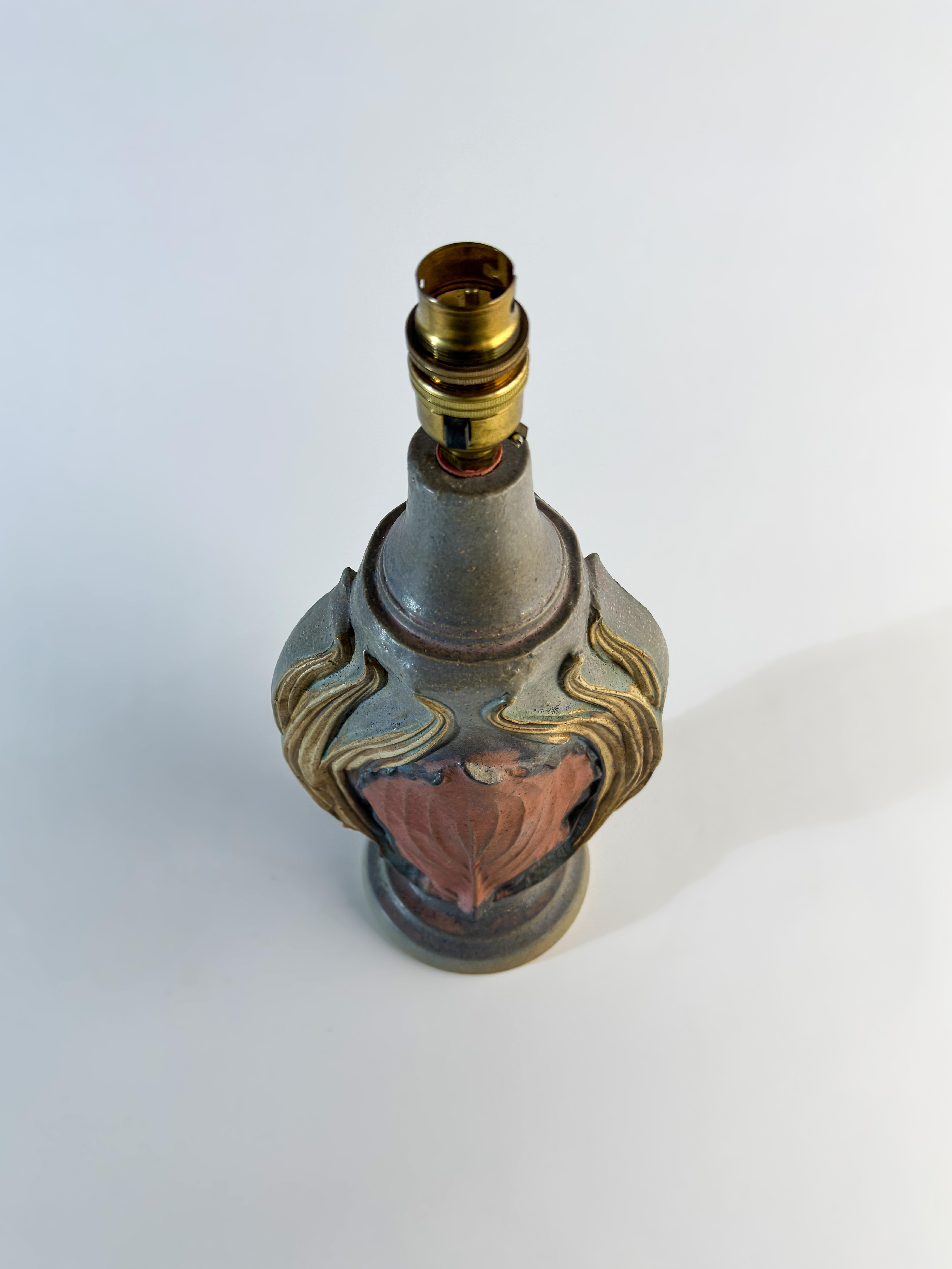 Ceramic Brutalist Studio Pottery Lamp by Bernard Rooke, British, Mid-20th Century For Sale
