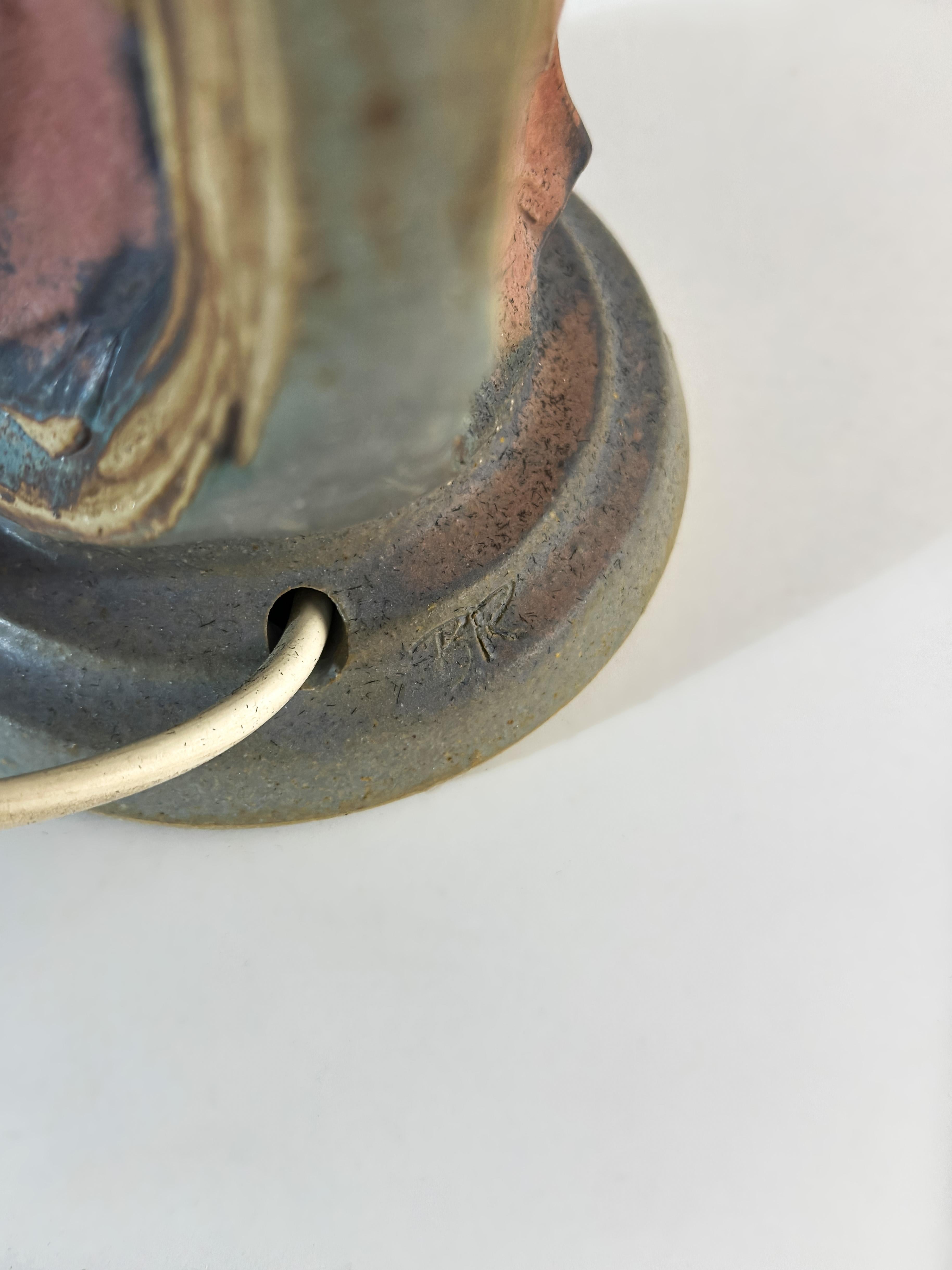 Brutalist Studio Pottery Lamp by Bernard Rooke, British, Mid-20th Century For Sale 1