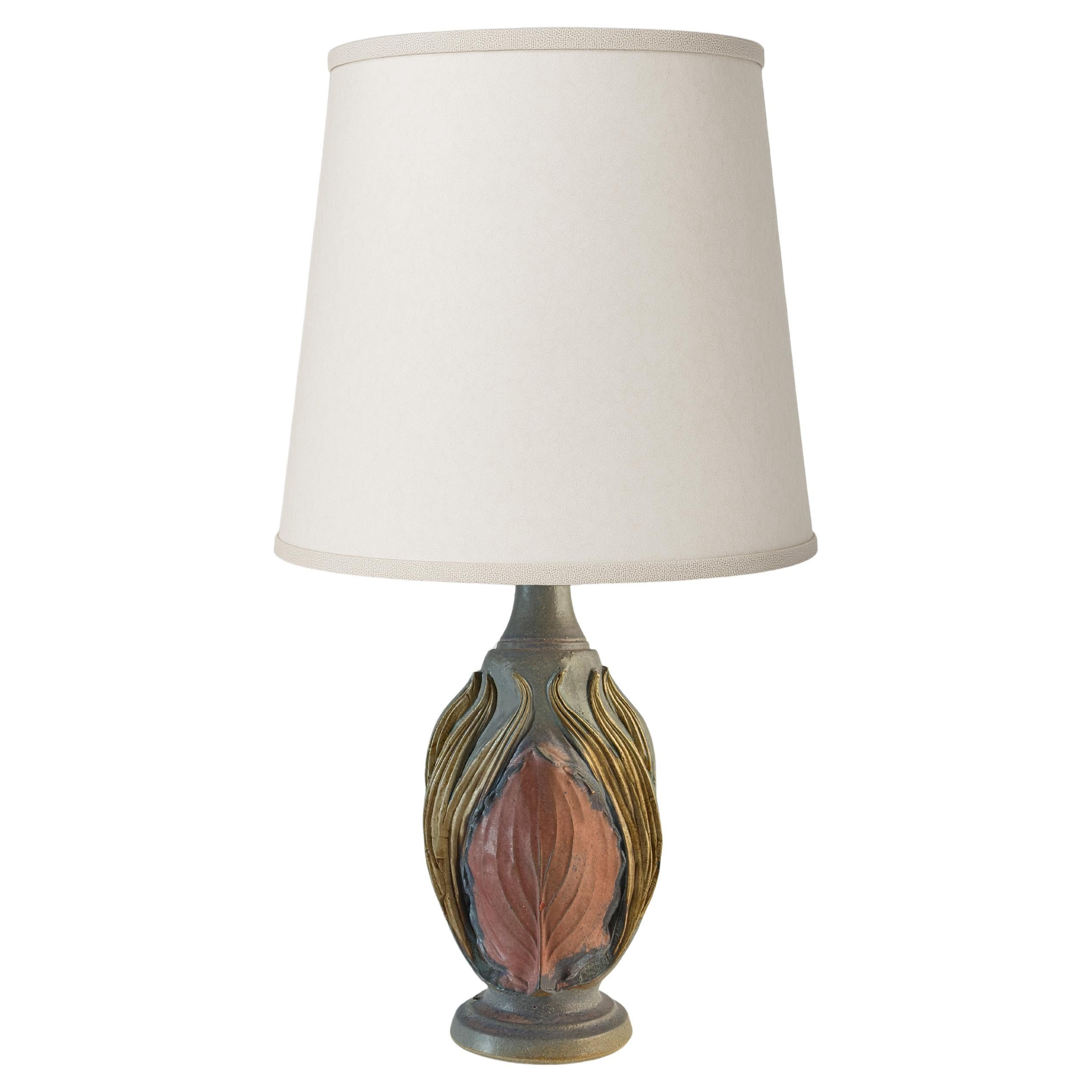 Brutalist Studio Pottery Lamp by Bernard Rooke, British, Mid-20th Century