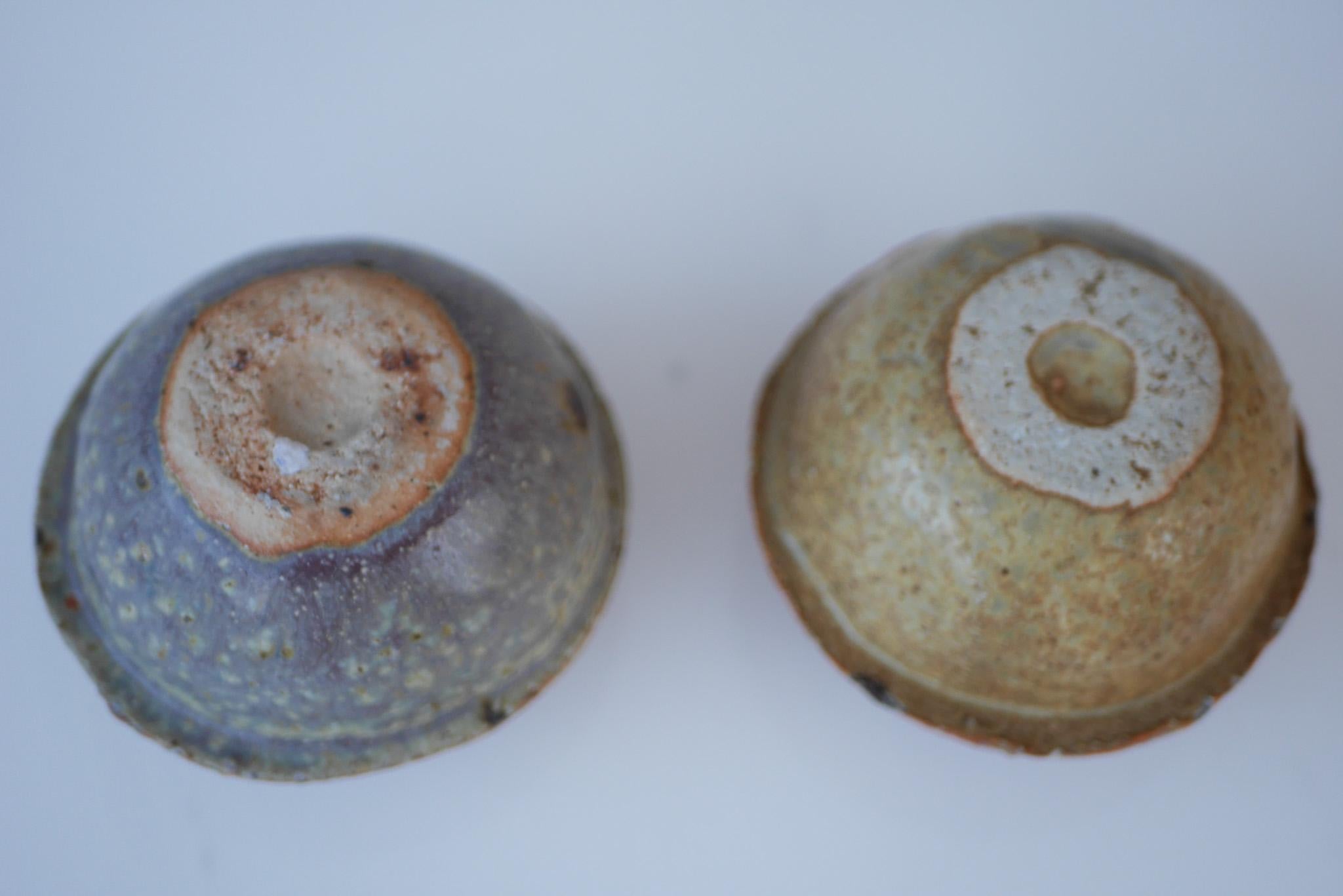 Brutalist Studio Pottery Vases or Pots by Bernard Rooke, 1960s, Set of 2 For Sale 5