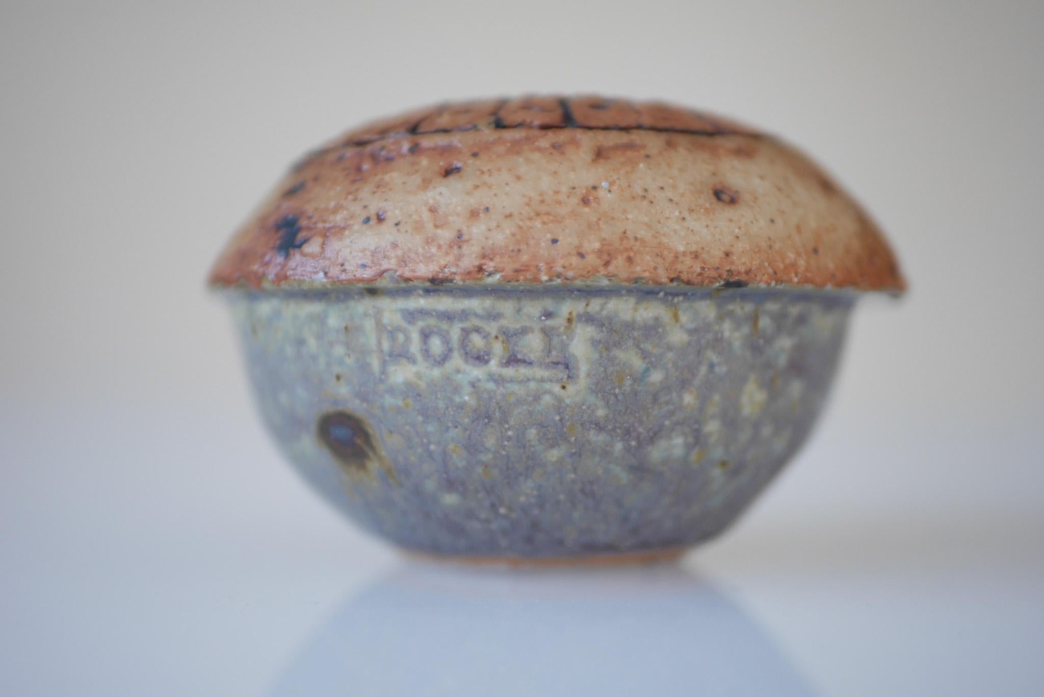Brutalist Studio Pottery Vases or Pots by Bernard Rooke, 1960s, Set of 2 For Sale 6