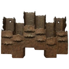Brutalistische Studio Pottery Wandleuchte
