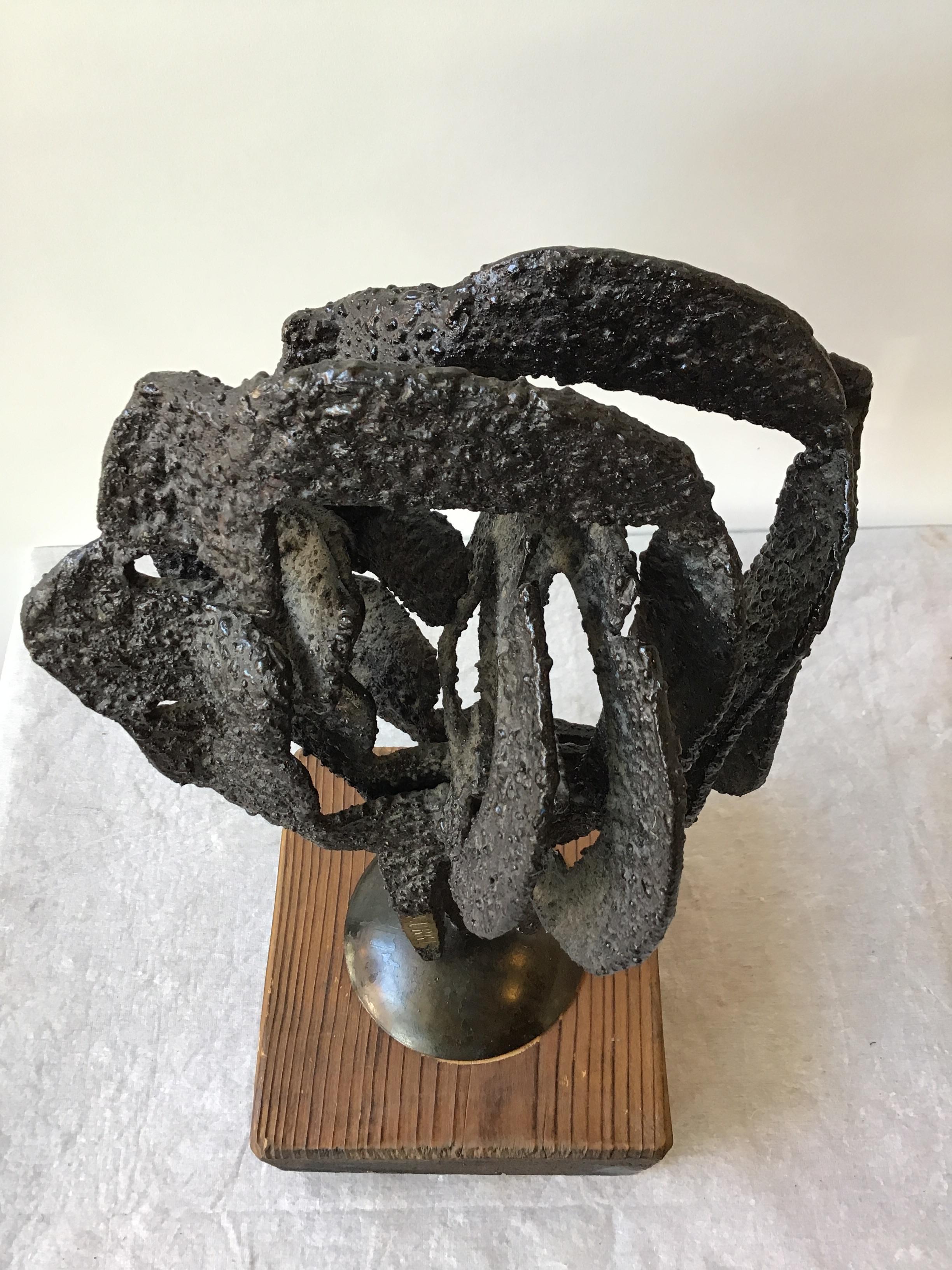 Brutalist Style Abstract Iron Sculpture by Antonio Murri 2