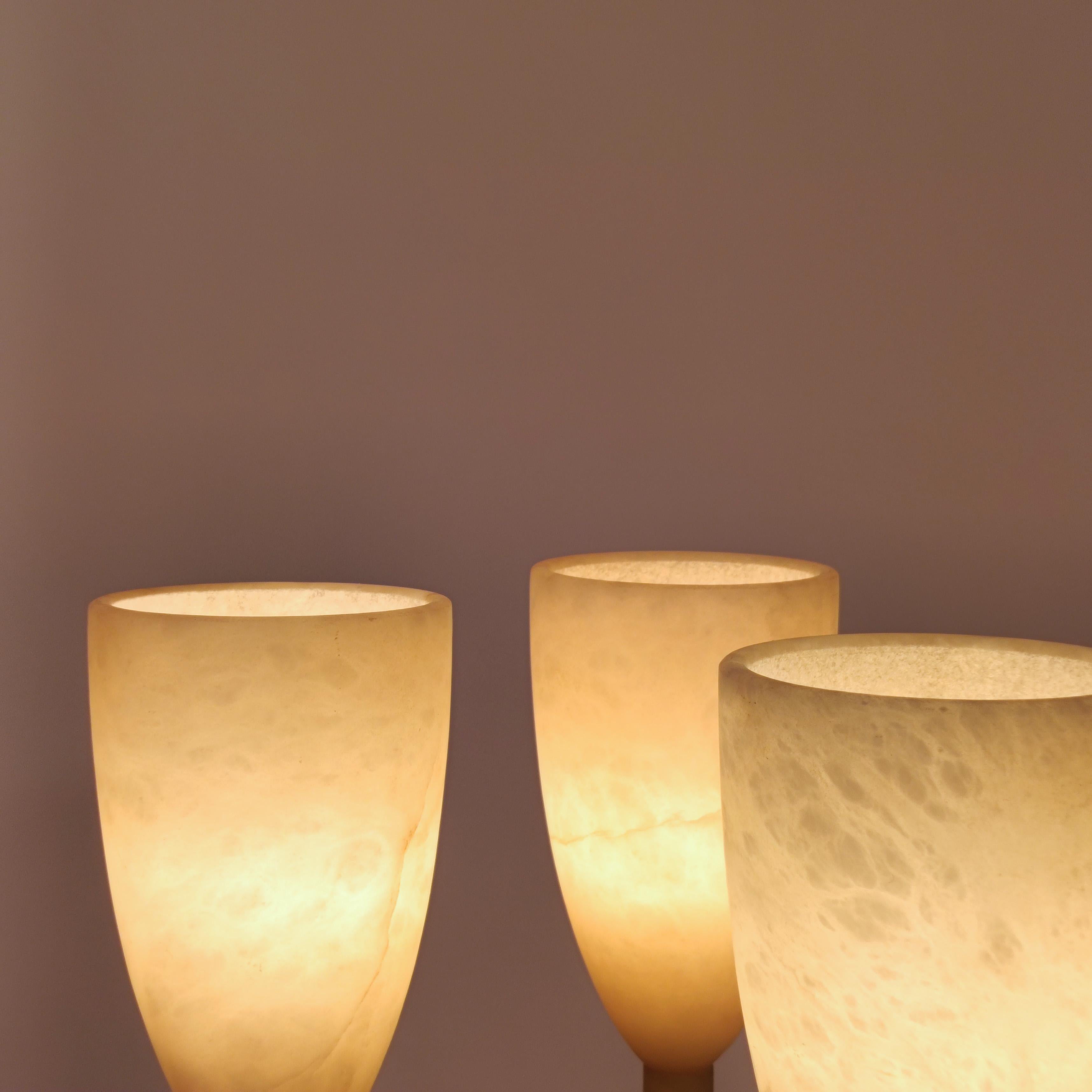 Style brutal. Lampes de table en albâtre d'Eclipsi, Espagne, 1970 en vente 3