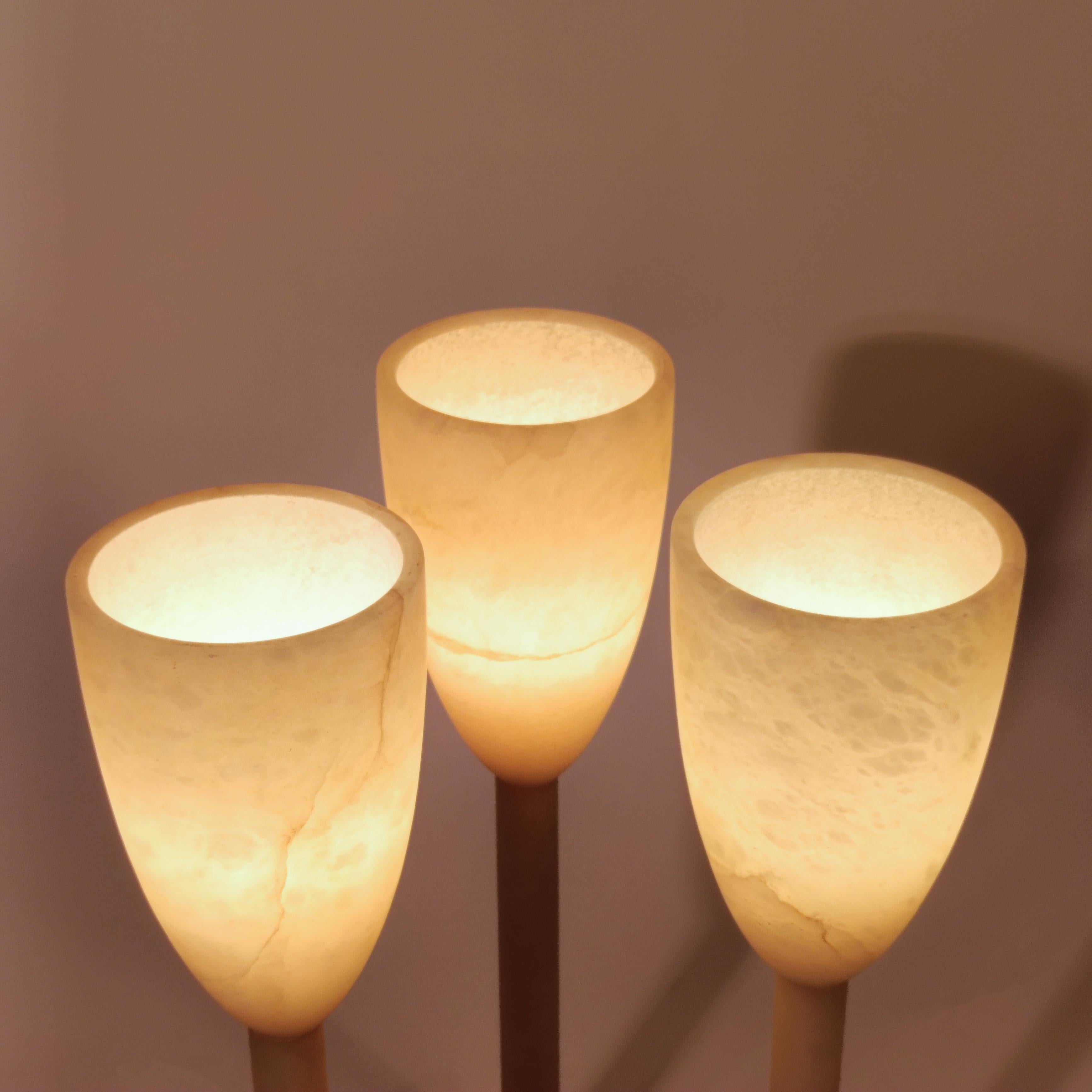 Style brutal. Lampes de table en albâtre d'Eclipsi, Espagne, 1970 en vente 4