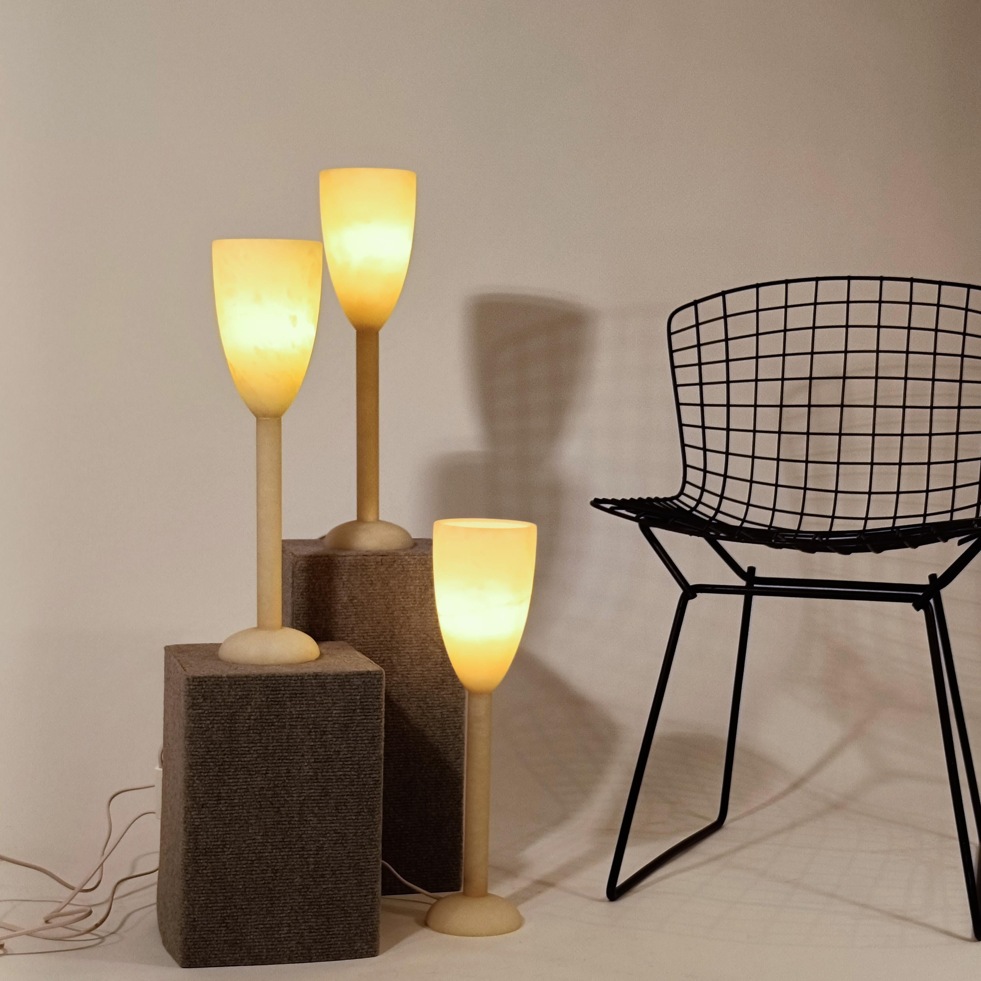 Style brutal. Lampes de table en albâtre d'Eclipsi, Espagne, 1970 en vente 5