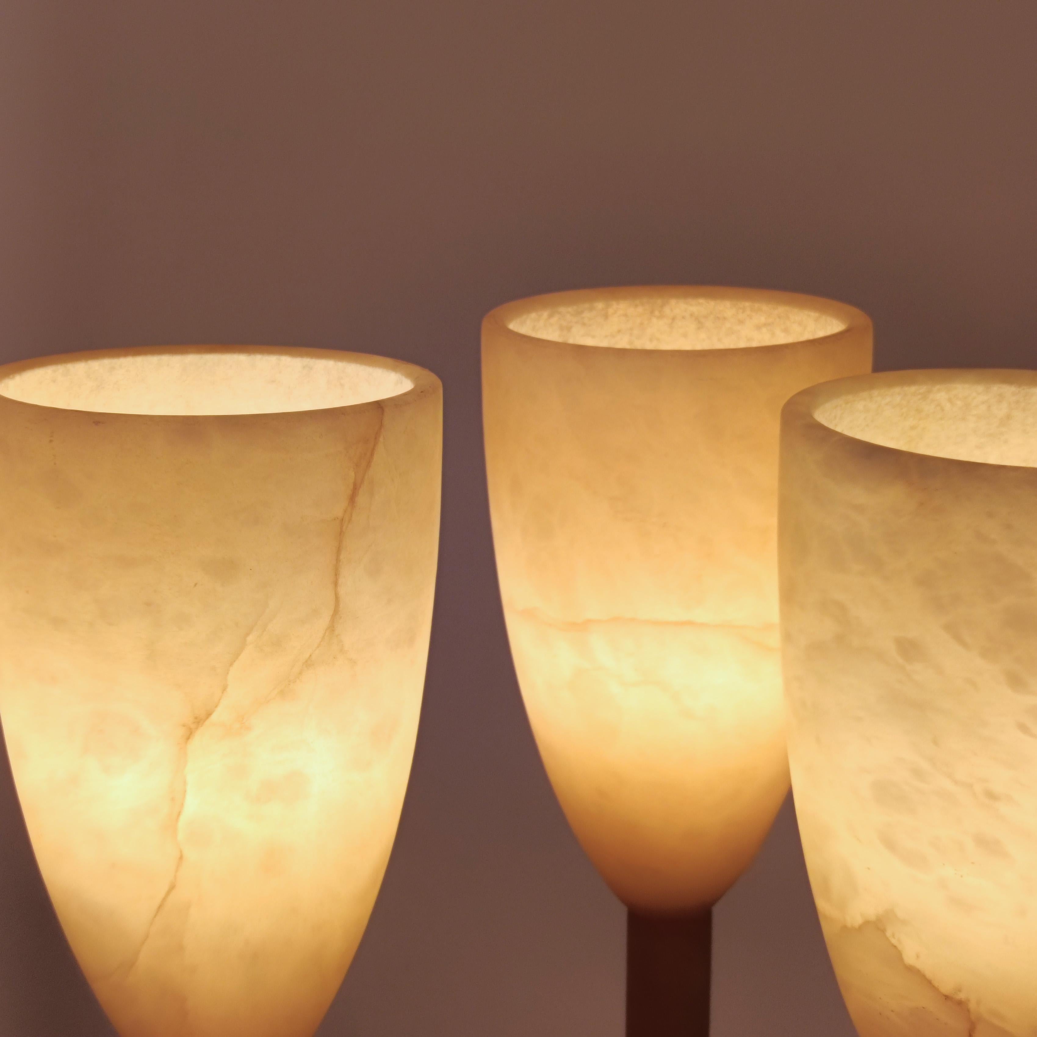 Style brutal. Lampes de table en albâtre d'Eclipsi, Espagne, 1970 en vente 6