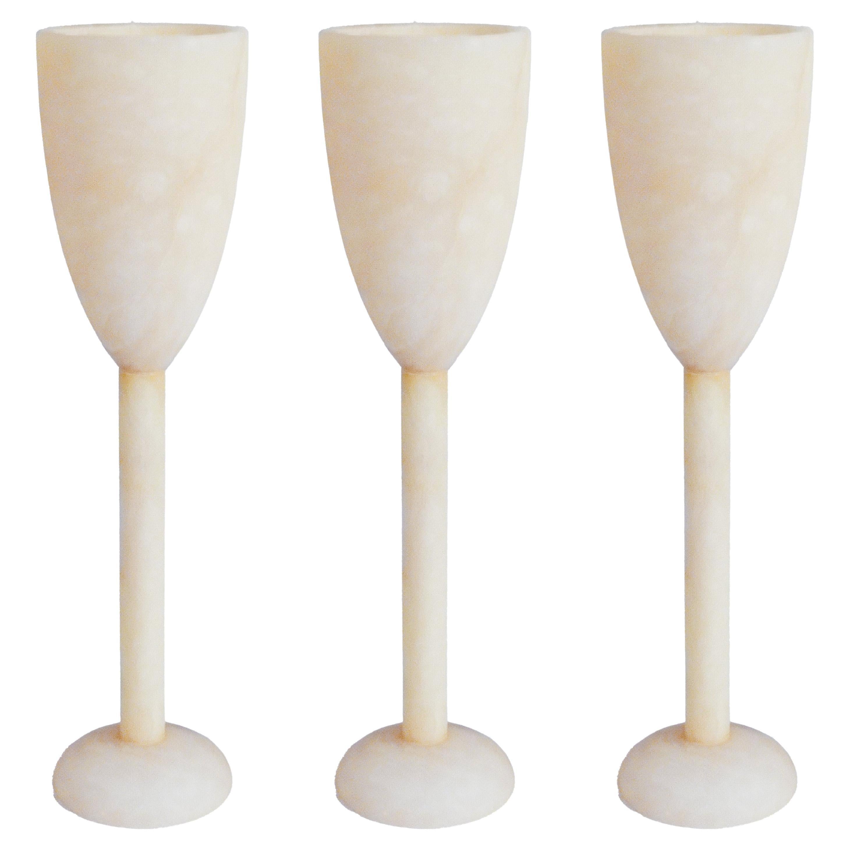 Style brutal. Lampes de table en albâtre d'Eclipsi, Espagne, 1970 en vente