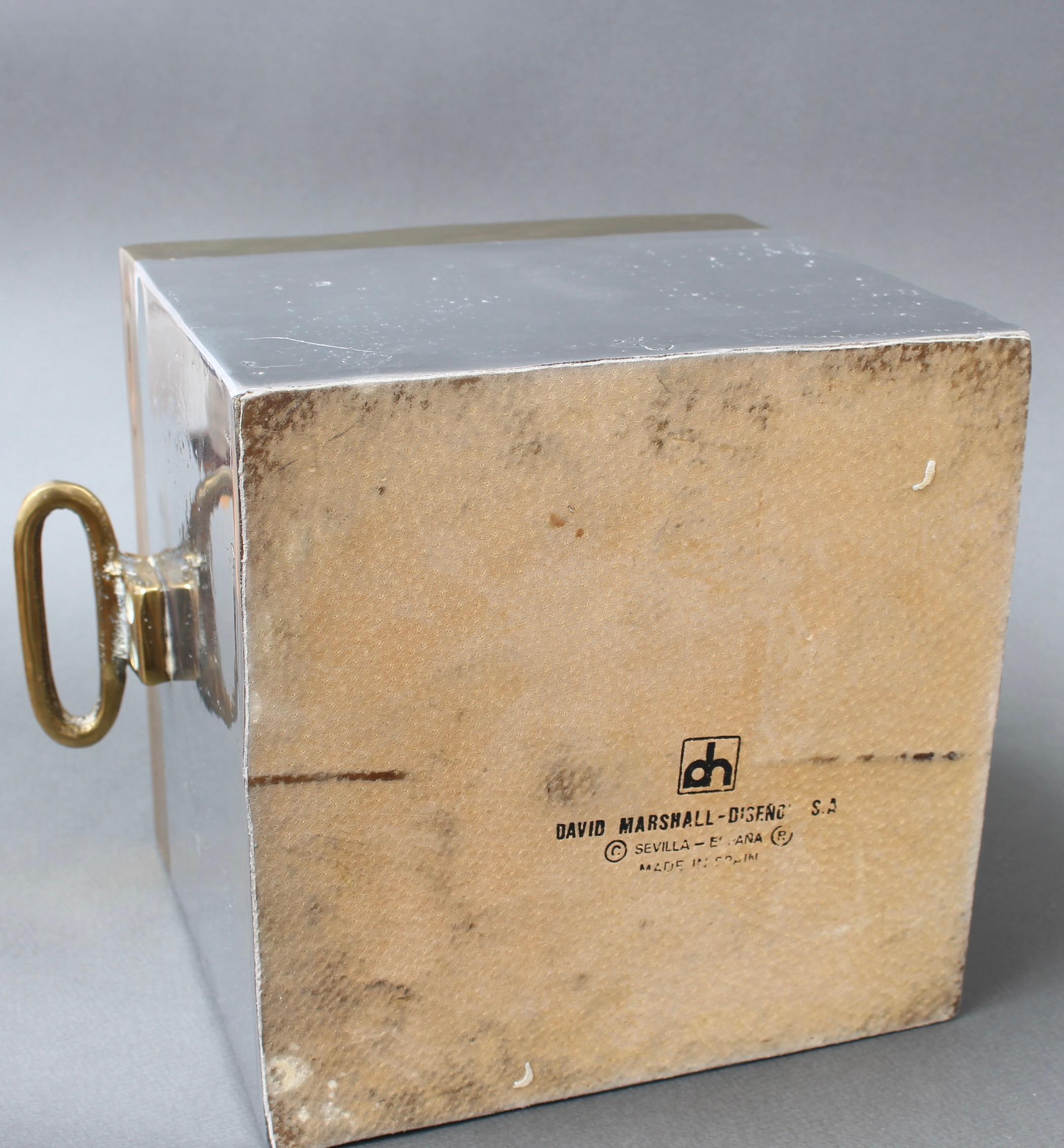 Brutalist Style Aluminium and Brass Ice Bucket by David Marshall (circa 1980s) For Sale 8