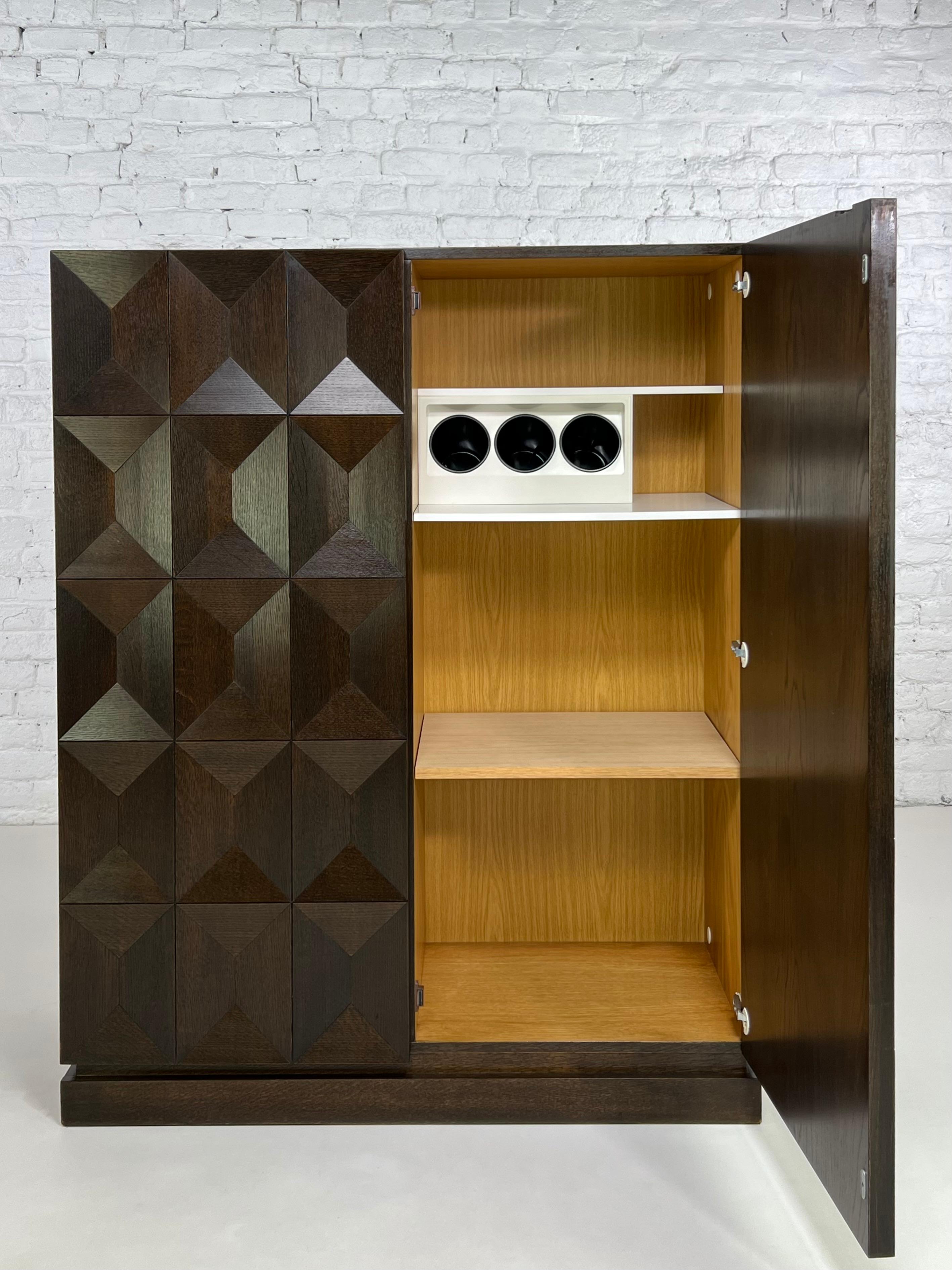 Brutalist Style and De Coene Design Wooden Bar Cabinet 1