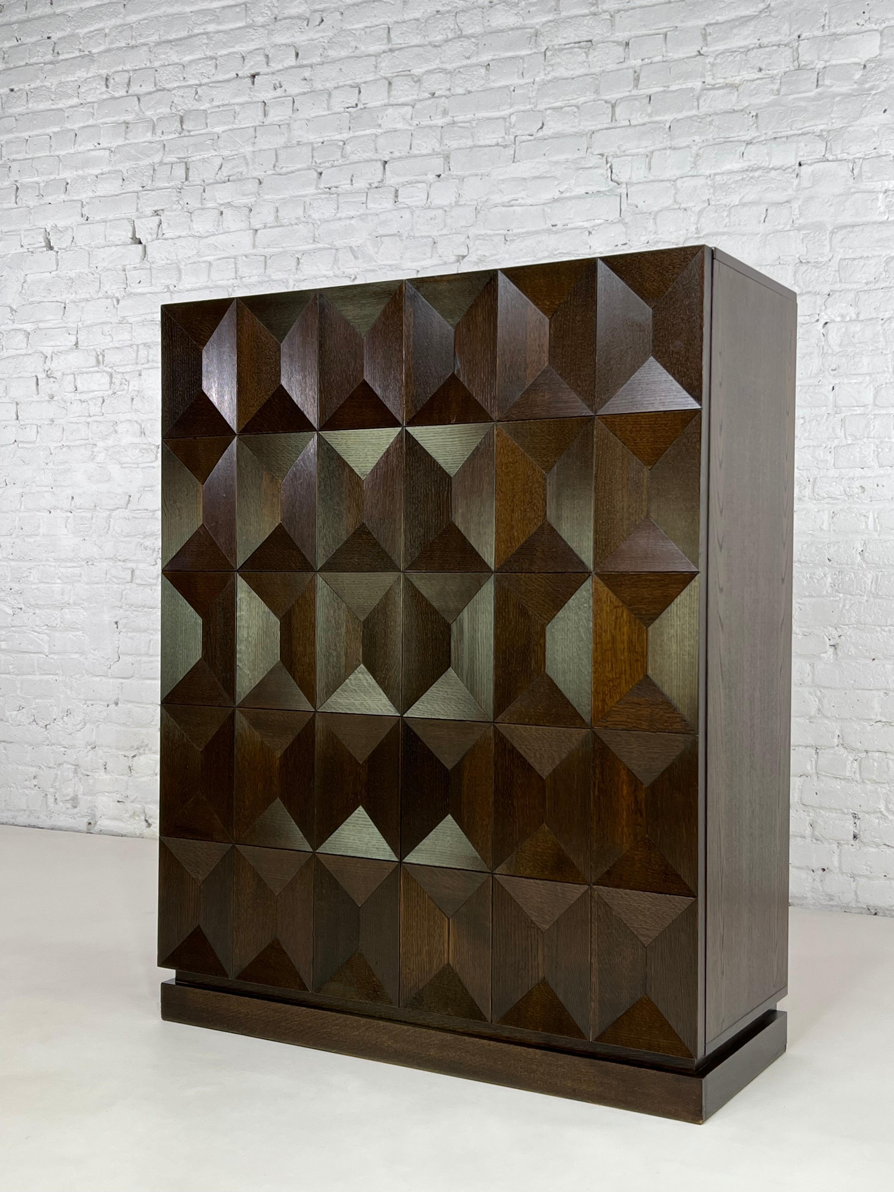 Brutalist Style and De Coene Design Wooden Bar Cabinet 3