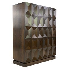 Brutalist Style and De Coene Design Wooden Bar Cabinet