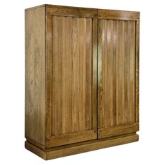 Brutalist Style and De Coene Design Wooden Dry Bar Cabinet