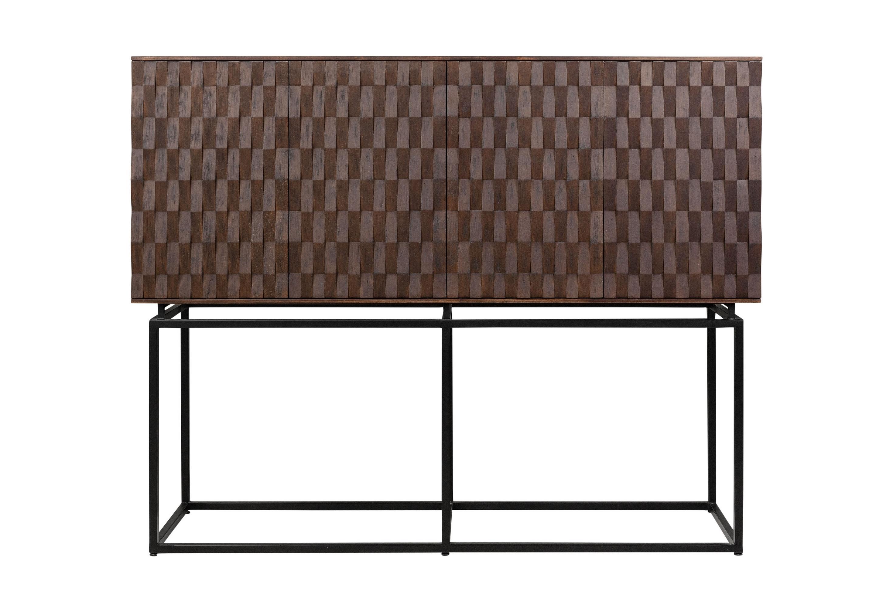 Credenza in legno e metallo nero in stile brutalista e design olandese MCM In condizioni Nuovo a Tourcoing, FR