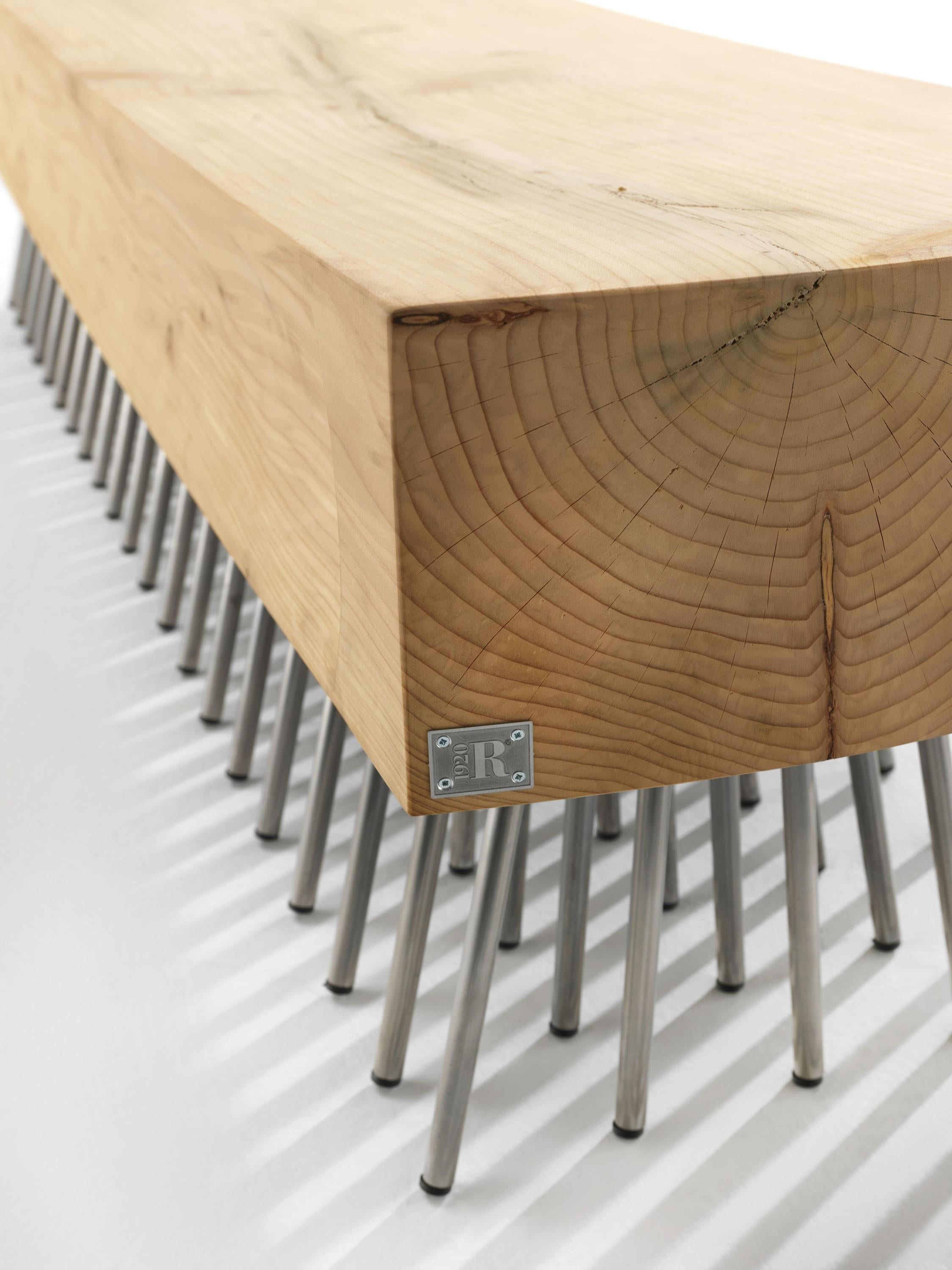 Hand-Carved Brutalist Style Bench Carved From A Single Block of Scented Cedarwood For Sale