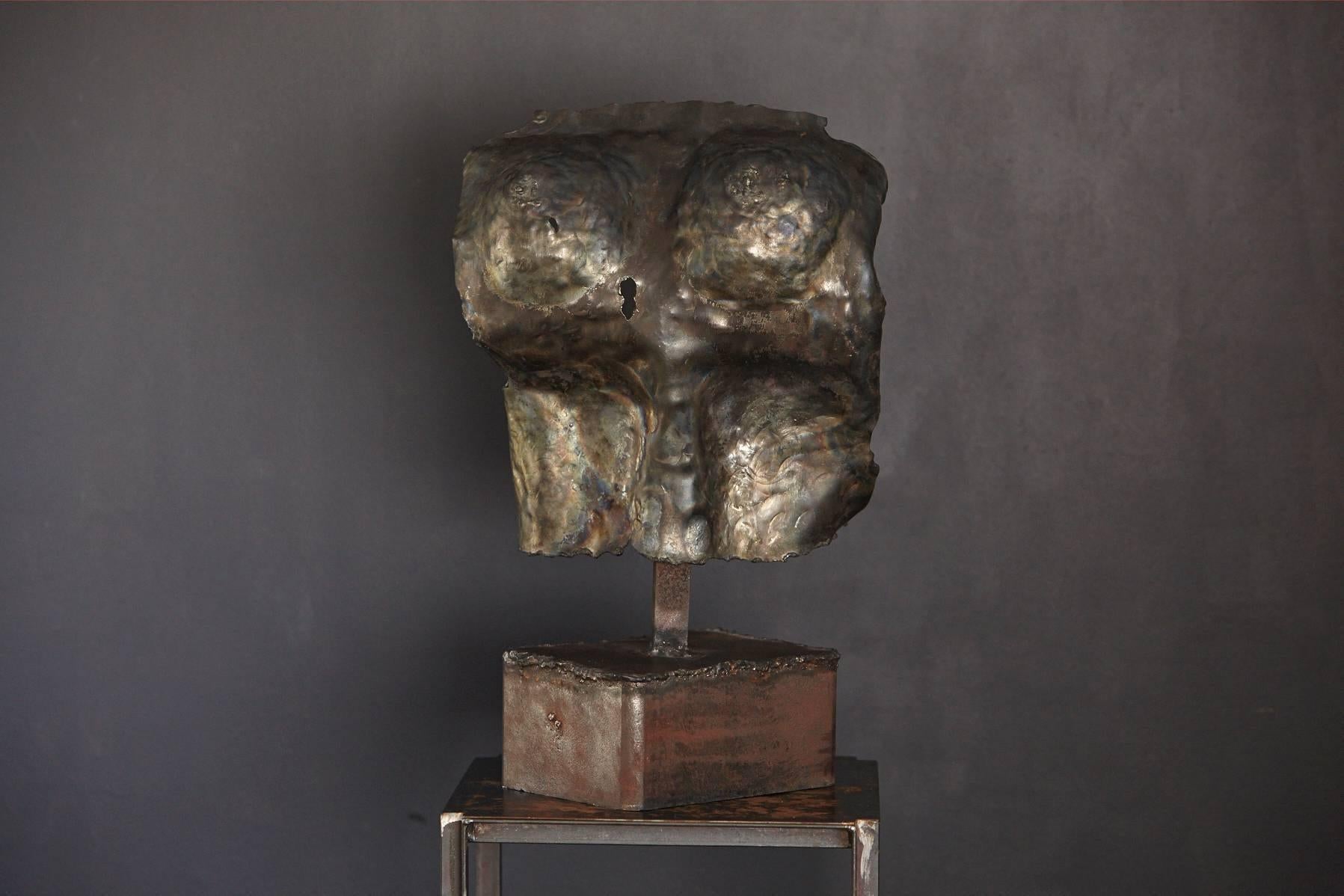 Beautiful large brutalist style bronze sculpture of a female torso, circa 1960s, unsigned.