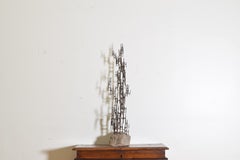 Brutalist Style Bronze Sculpture, Signed P. Marshall