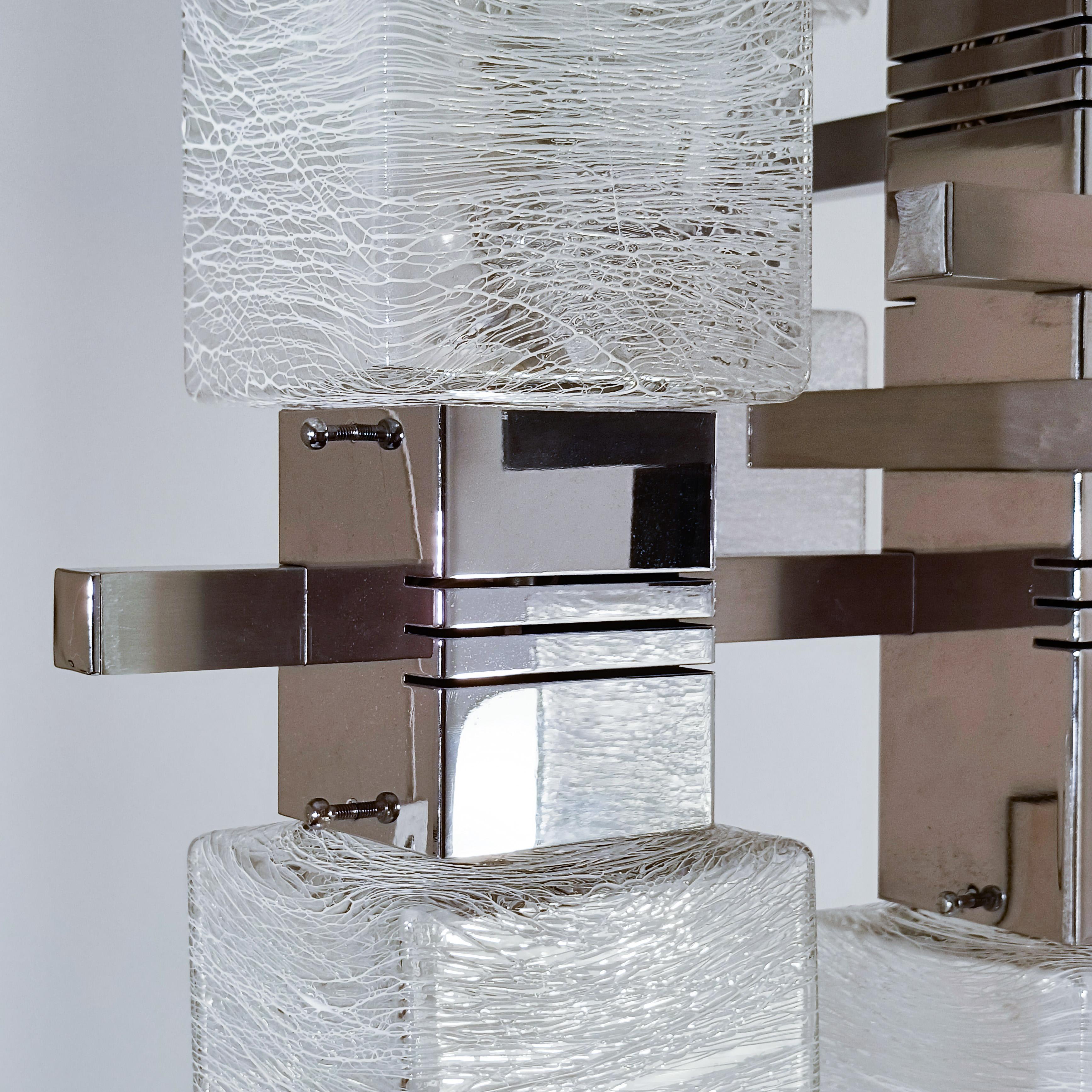 AVMazzega. Brutalist style chandelier by Gaetano Sciolari, Italy, 1970s For Sale 10
