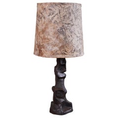 Brutalist Style Ceramic Table Lamp by Jeanine Trottier