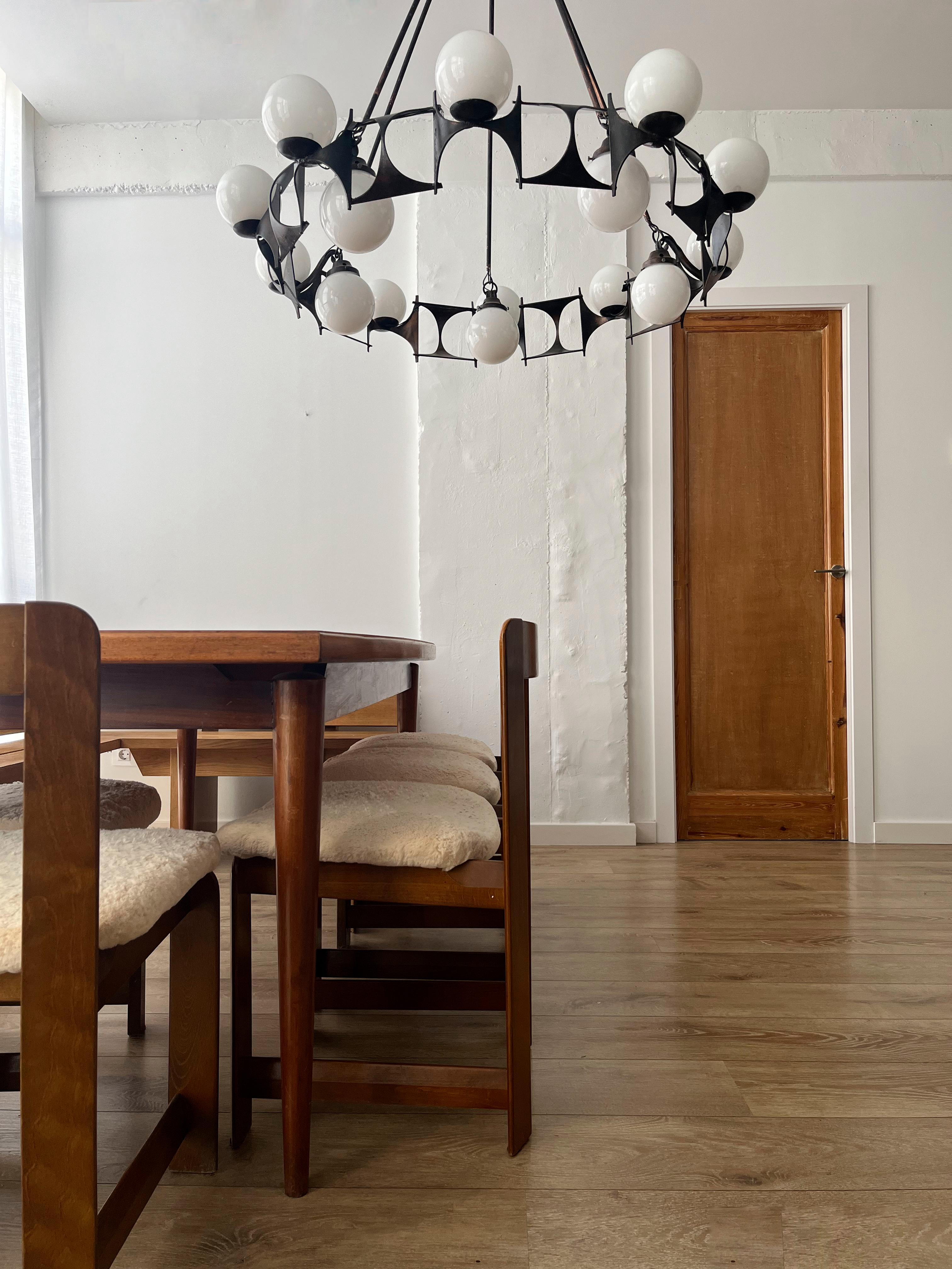 Lampada lampadario in stile brutalista degli anni '50 In condizioni buone in vendita a Barcelona, ES