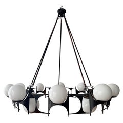 Retro Brutalist Style Chandelier Lamp from the 1950s