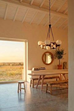 Lampe lustre de style brutaliste / Radius of 80 / fom the 50s