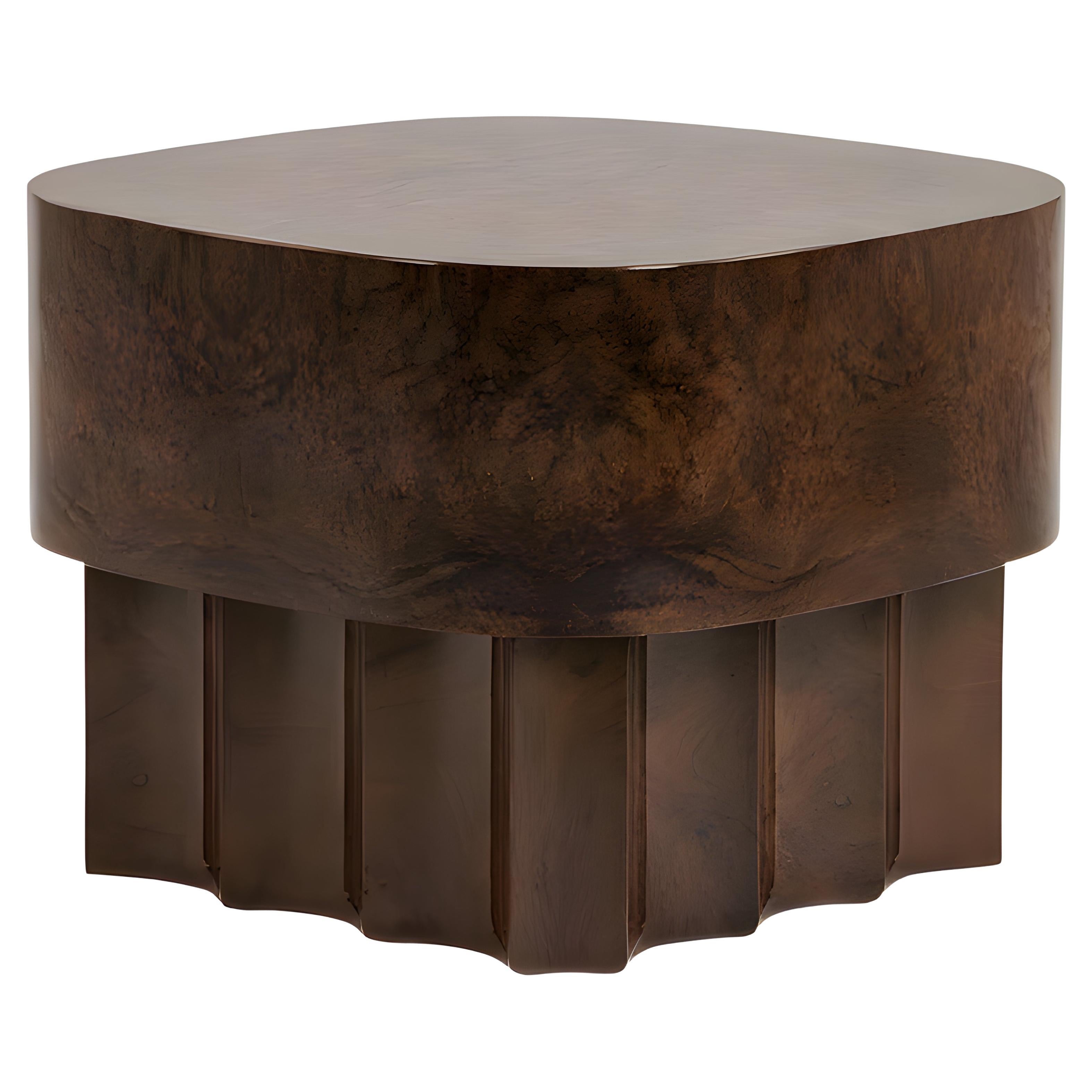 Table basse de style brutaliste en luxueuse racine de noyer brillant By JLC en vente