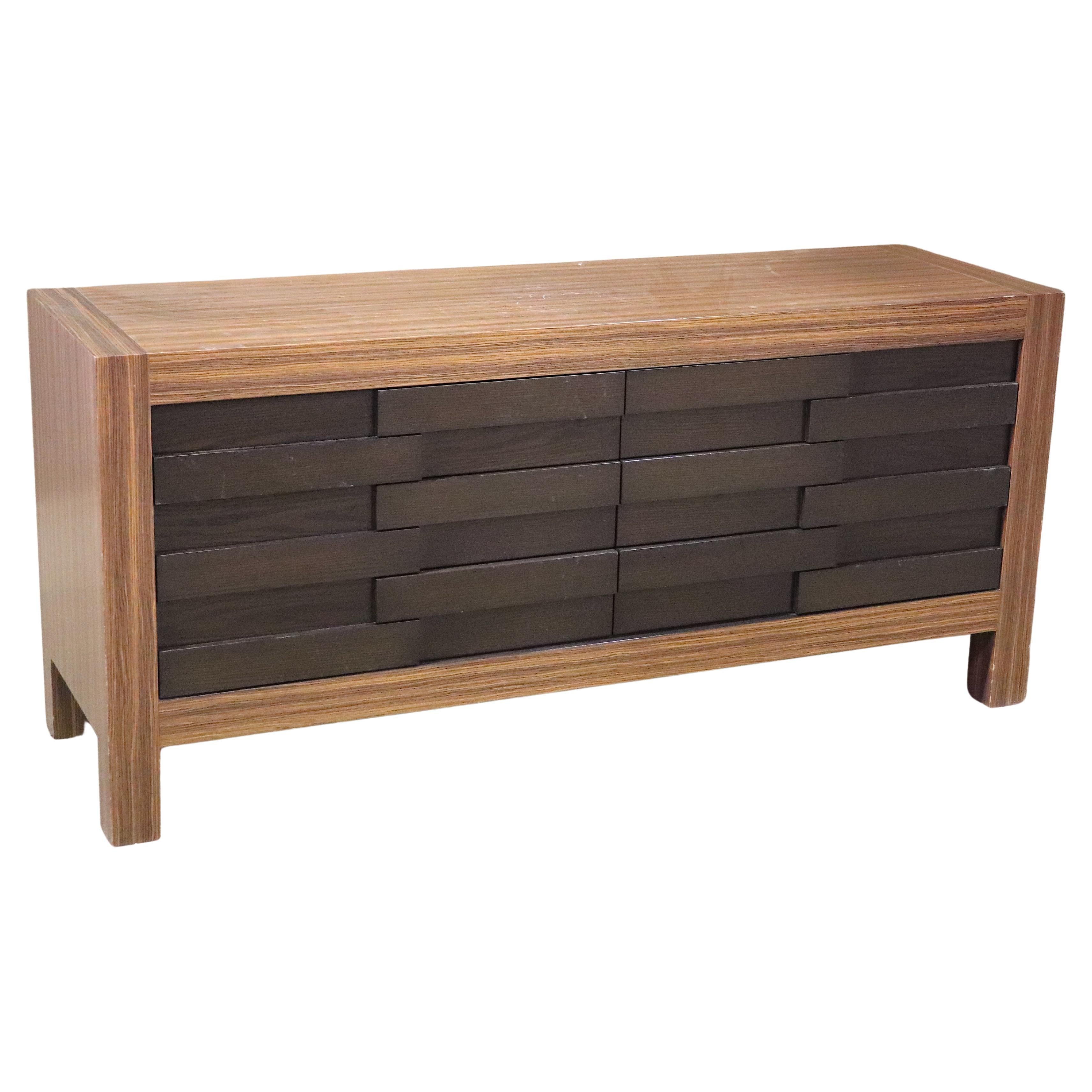 Brutalist Style Ebony Macassar Dresser