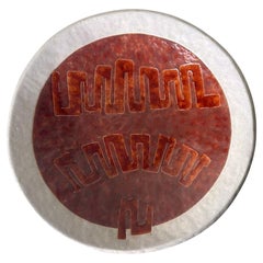 Brutalist Style French Porcelain Stoneware Centerpiece