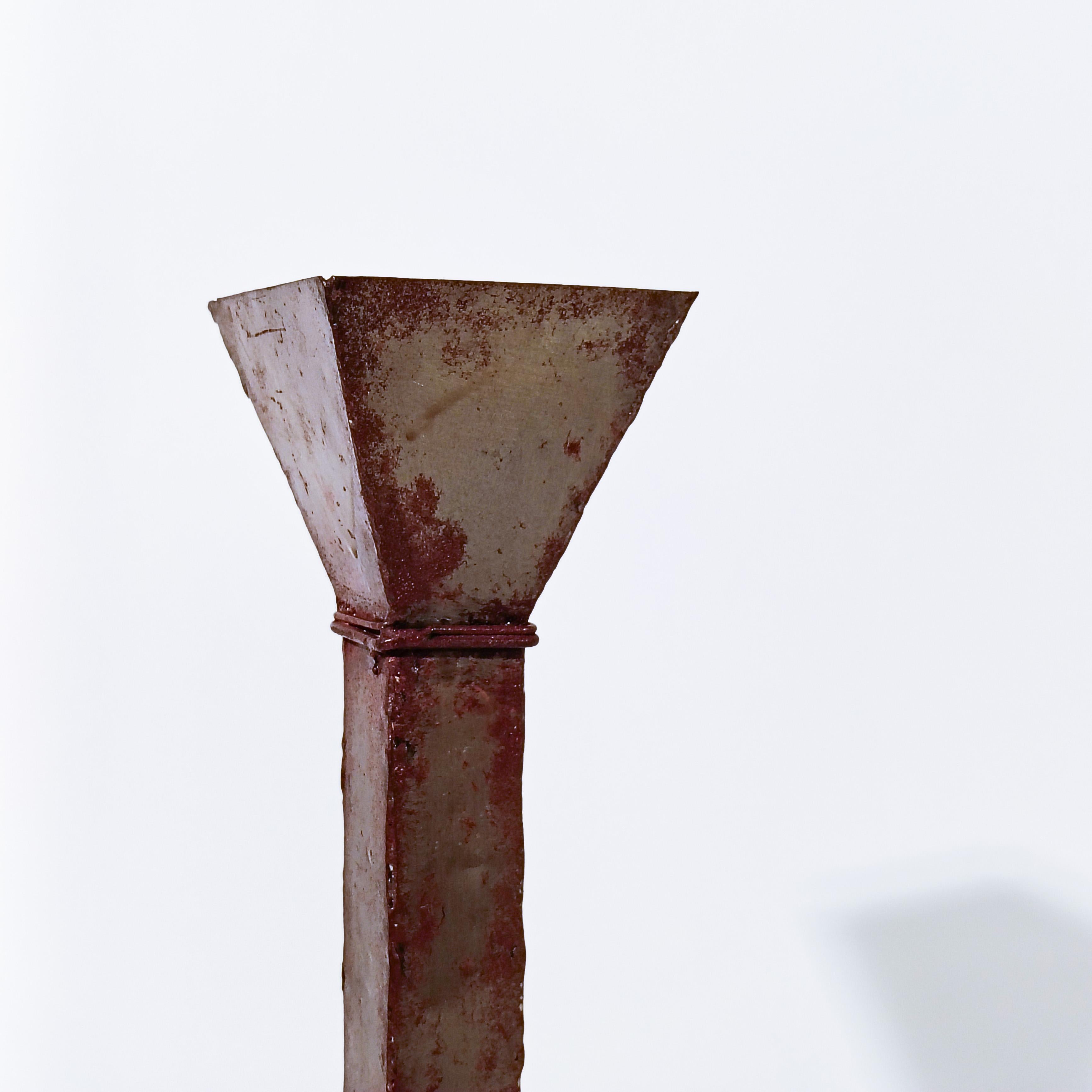 Brutalist style. Huge handmade candle holders by Ferro Art, Spain, 1960s For Sale 4