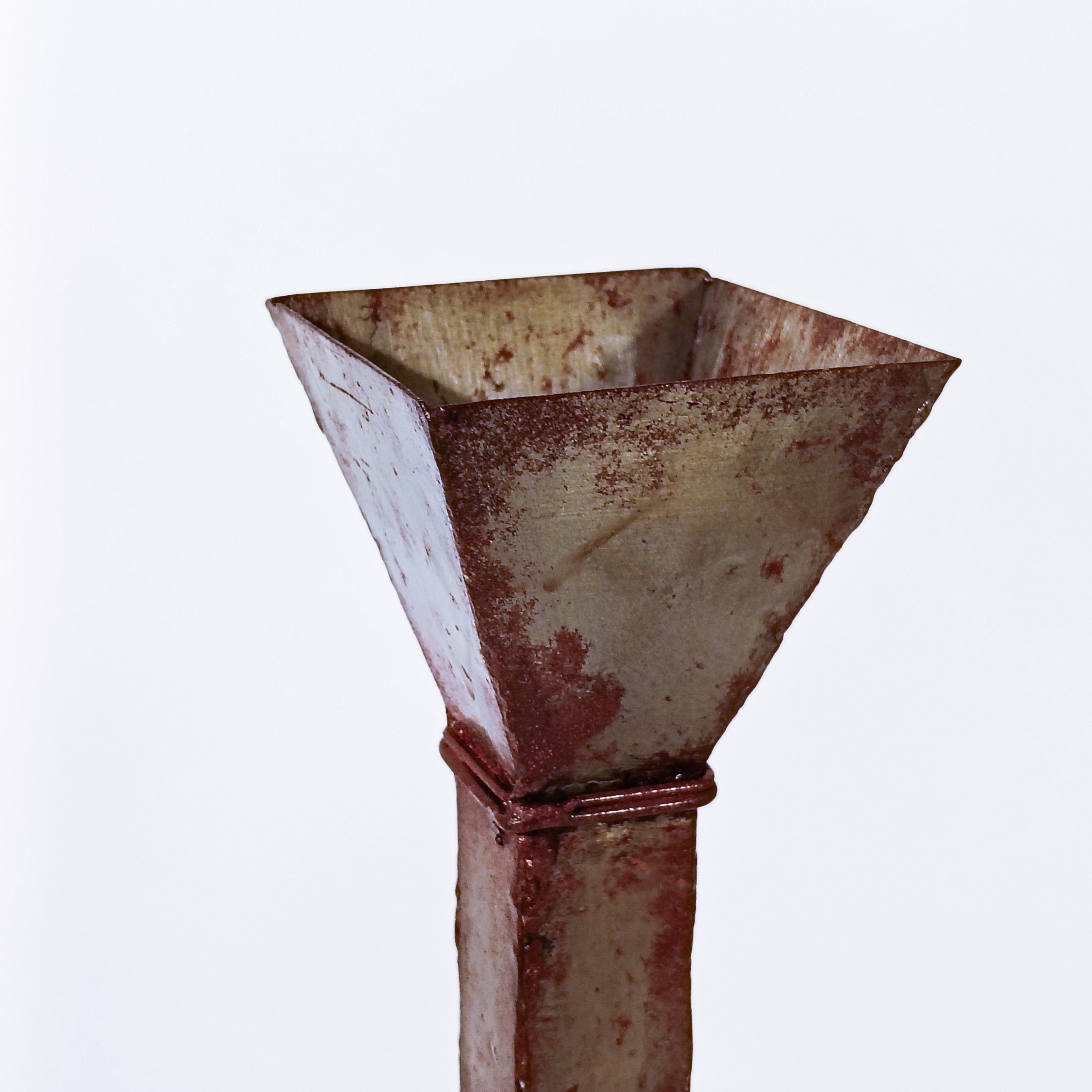 Brutalist style. Huge handmade candle holders by Ferro Art, Spain, 1960s For Sale 5