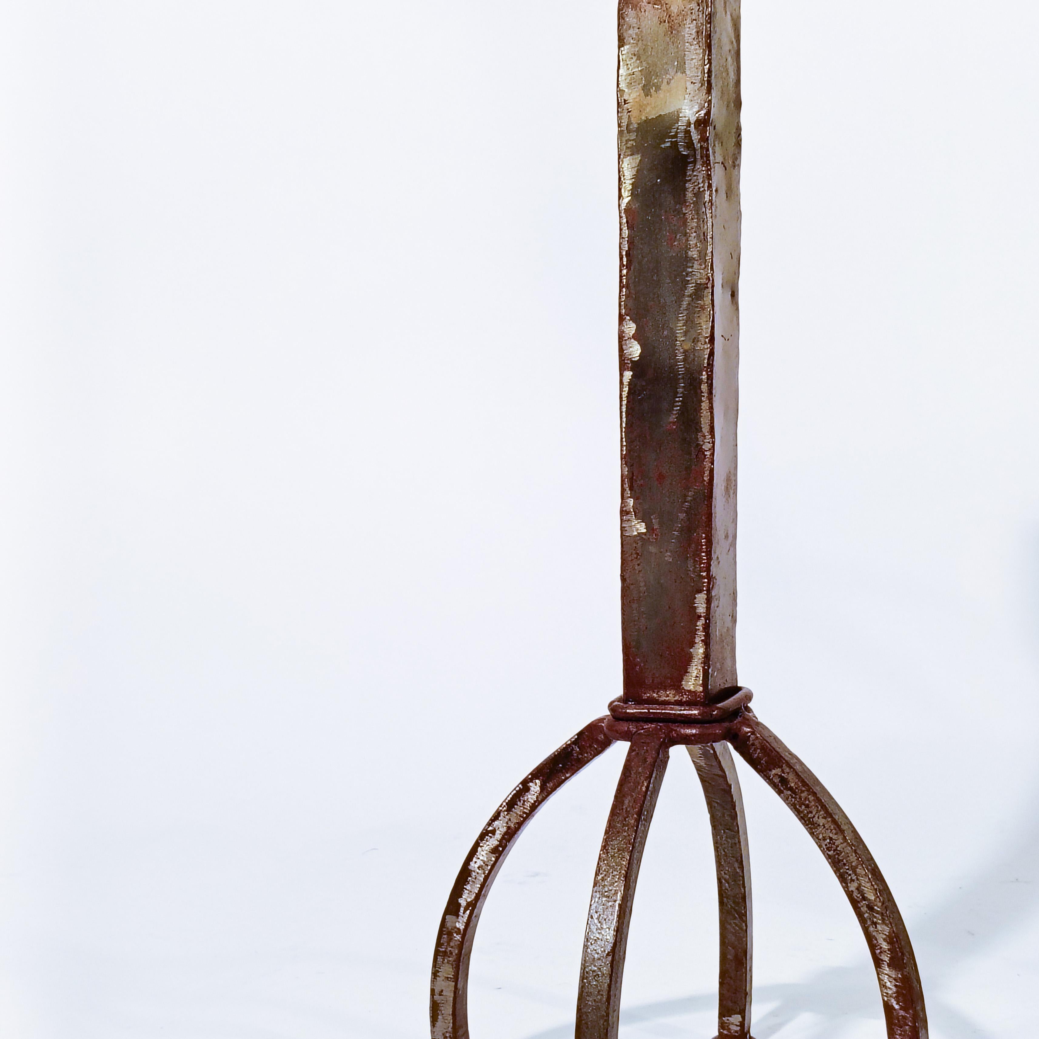 Brutalist style. Huge handmade candle holders by Ferro Art, Spain, 1960s For Sale 6