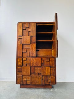 Brutalist Style Lane Furniture Staccato Highboy Dresser
