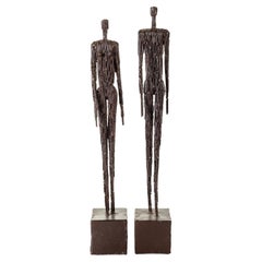 Brutalist Style Male and Female Figures
