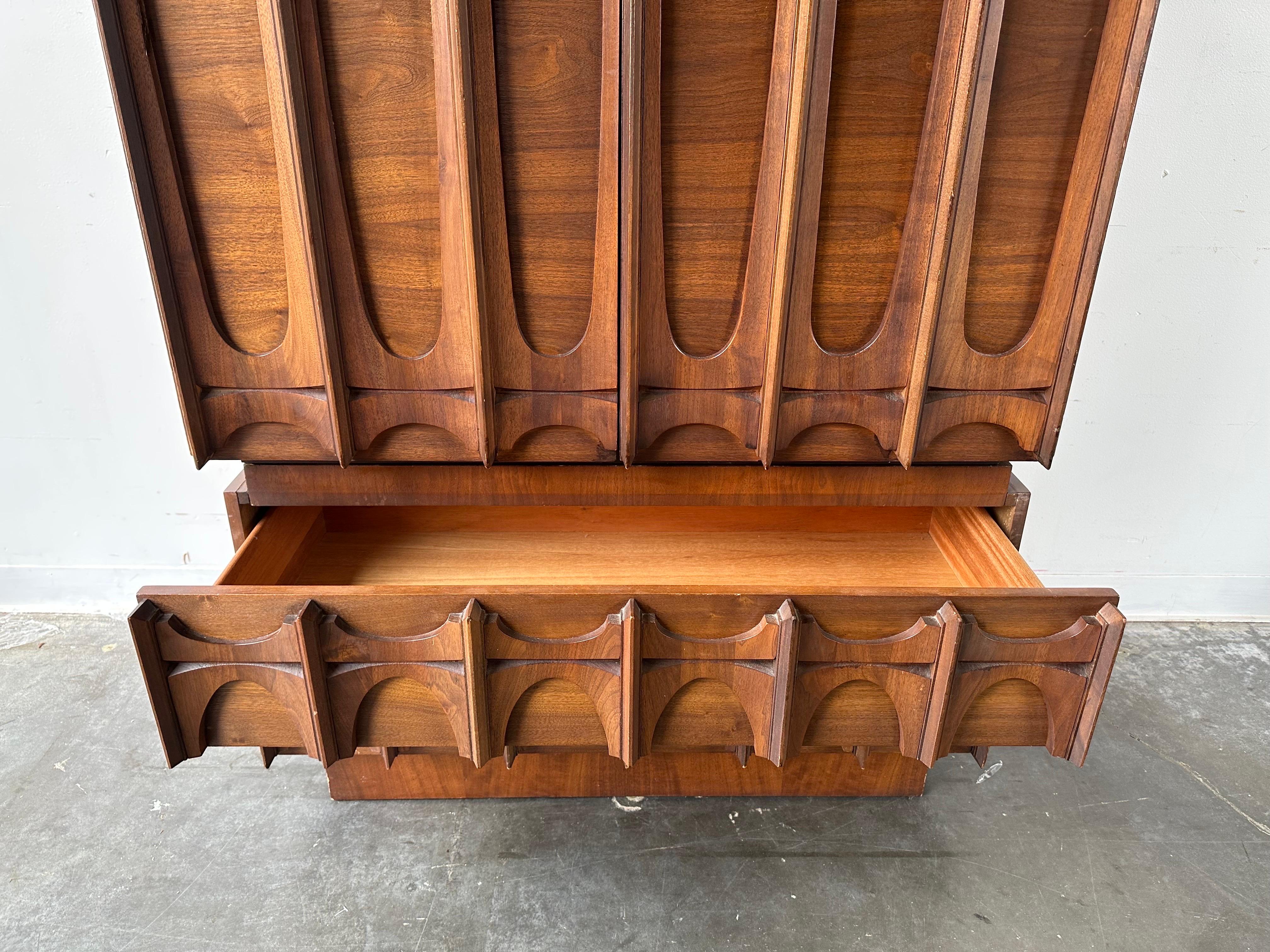 Late 20th Century Brutalist Style MCM Dresser from the Tobago Series