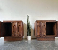 Brutalist Style Mcm Nightstands