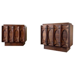 Brutalist Style Mcm Nightstands