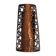 Brutalist Style Metal Single Wall Sconce, 1970s, Germany