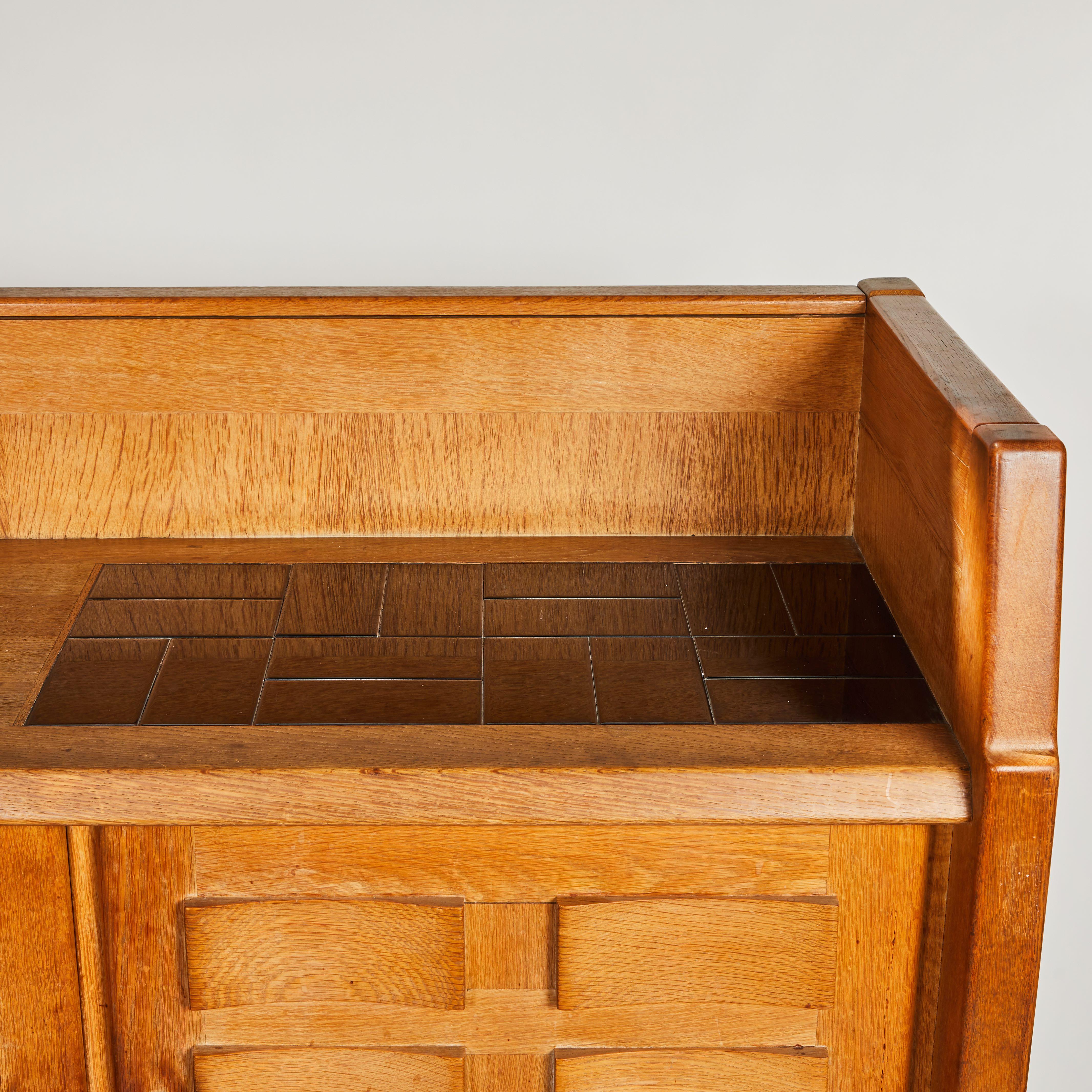 French Brutalist Style Mid-Century Buffet Credenza or Sideboard