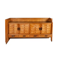 Brutalist Style Mid-Century Buffet Credenza or Sideboard
